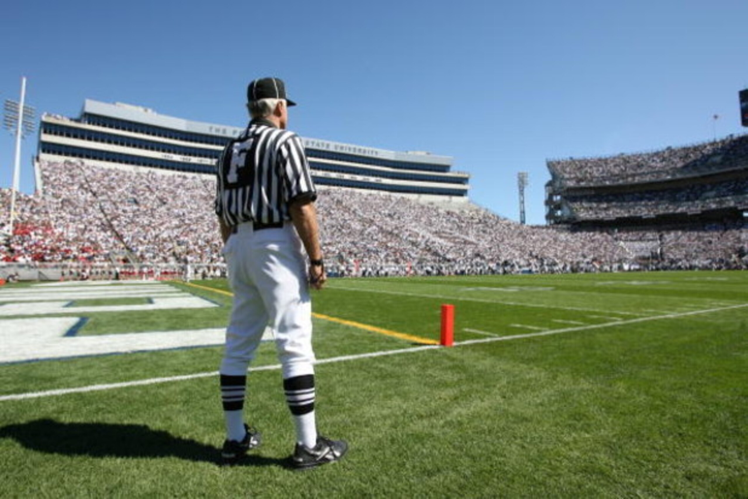 STATE COLLEGE, PA - SEPTEMBER 19: A Field Judge stands on the field during a game between the Temple Owls and the Penn State Nittany Lions on September 19, 2009 at Beaver Stadium in State College, Pennsylvania. (Photo by Hunter Martin/Getty Images)