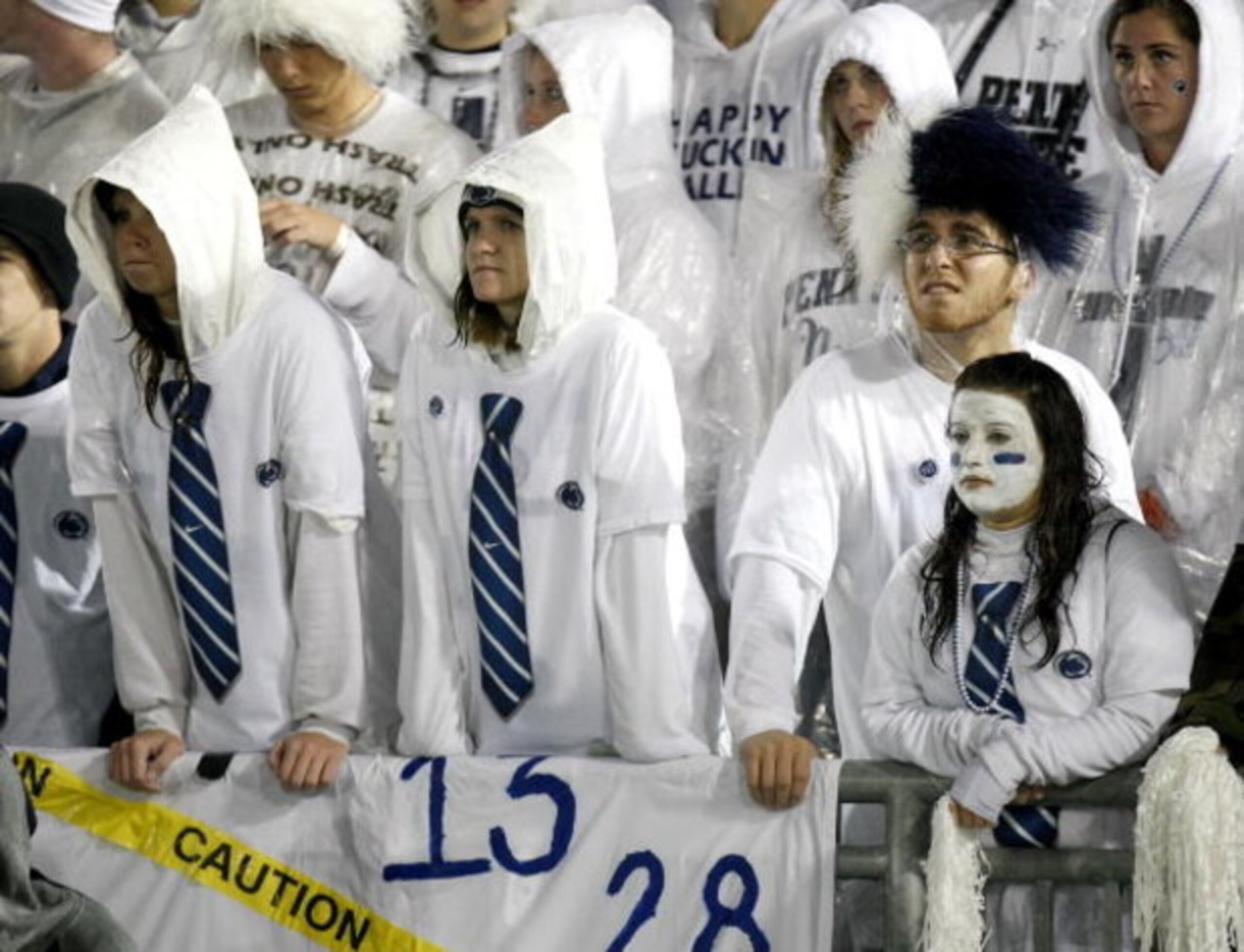 STATE COLLEGE, PA - SEPTEMBER 26:  Fans of the Penn State Nittnay Lions look on just prior to losing to the Iowa Hawkeyes 21-10 on September 26, 2009 at Beaver Stadium in State College, Pennsylvania.  (Photo by Gregory Shamus/Getty Images)