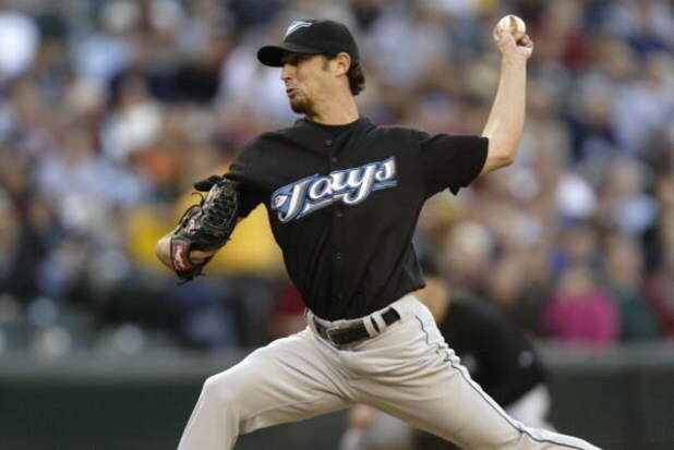 SEATTLE - JUNE 1:  Jason Kershner #23 of the Toronto Blue Jays pitches during the game against the Seattle Mariners on June 1, 2004 at Safeco Field in Seattle, Washington. The Blue Jays won 6-5.  (Photo by Otto Greule Jr/Getty Images)