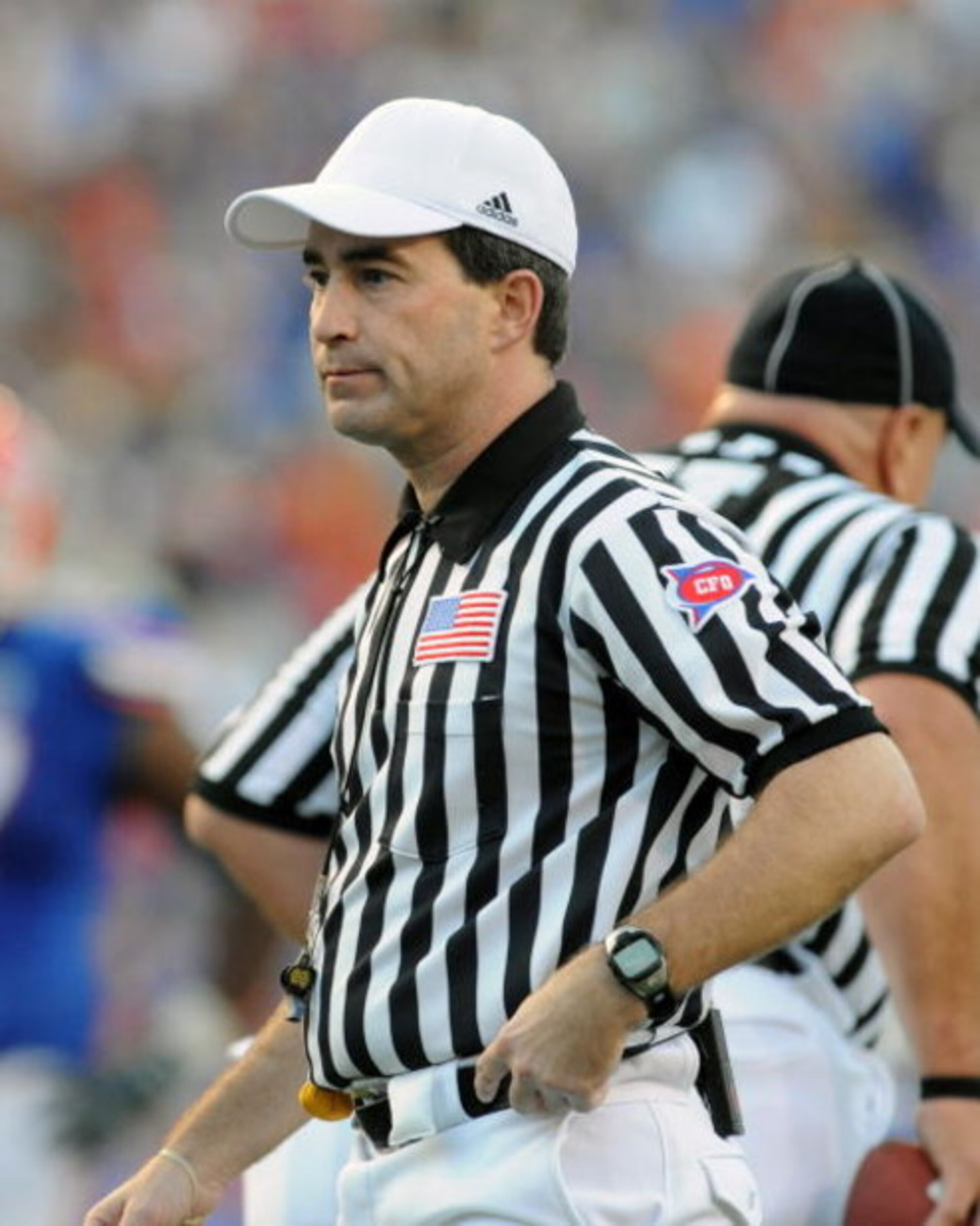 GAINESVILLE, FL - OCTOBER 17: SEC referee Marc Curles watches play as the Florida Gators host the Arkansas Razorbacks October 17, 2009 at Ben Hill Griffin Stadium in Gainesville, Florida. (Photo by Al Messerschmidt/Getty Images) GAINESVILLE, FL - OCTOBER 17: SEC referee Marc Curles watches play as the Florida Gators host the Arkansas Razorbacks October 17, 2009 at Ben Hill Griffin Stadium in Gainesville, Florida. (Photo by Al Messerschmidt/Getty Images)