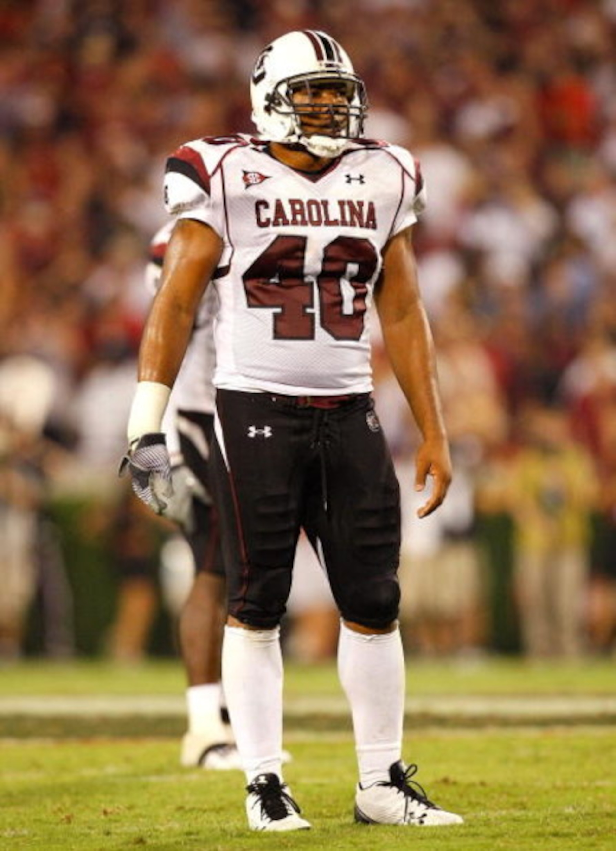 ATHENS, GA - SEPTEMBER 12: Eric Norwood #40 of the South Carolina Gamecocks against the Georgia Bulldogs at Sanford Stadium on September 12, 2009 in Athens, Georgia. (Photo by Kevin C. Cox/Getty Images) ATHENS, GA - SEPTEMBER 12: Eric Norwood #40 of the South Carolina Gamecocks against the Georgia Bulldogs at Sanford Stadium on September 12, 2009 in Athens, Georgia. (Photo by Kevin C. Cox/Getty Images)