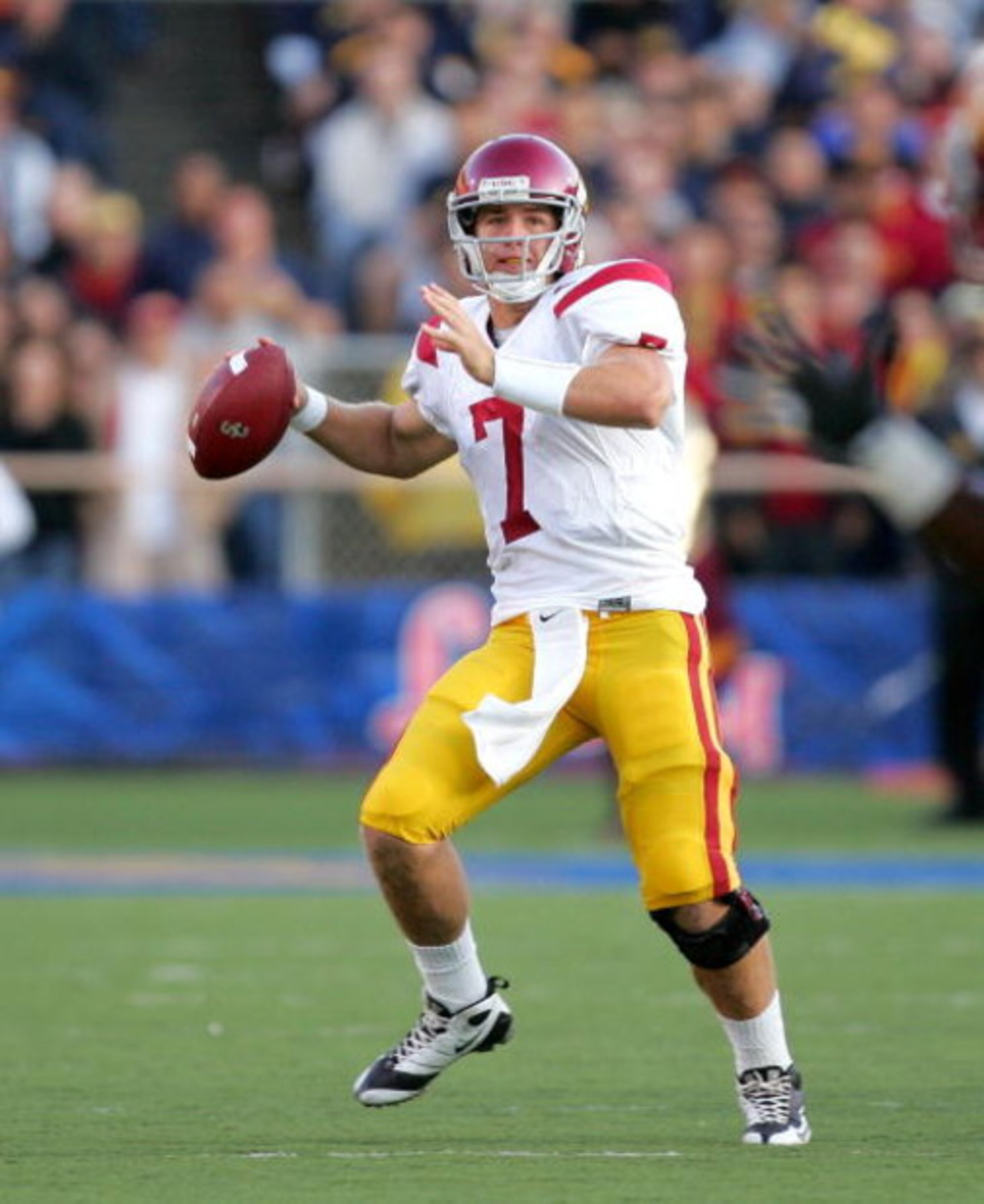 BERKELEY, CA - OCTOBER 03: Matt Barkley #7 of the USC Trojans passes the ball during their game against the California Golden Bears at California Memorial Stadium on October 3, 2009 in Berkeley, California. (Photo by Ezra Shaw/Getty Images) BERKELEY, CA - OCTOBER 03: Matt Barkley #7 of the USC Trojans passes the ball during their game against the California Golden Bears at California Memorial Stadium on October 3, 2009 in Berkeley, California. (Photo by Ezra Shaw/Getty Images)