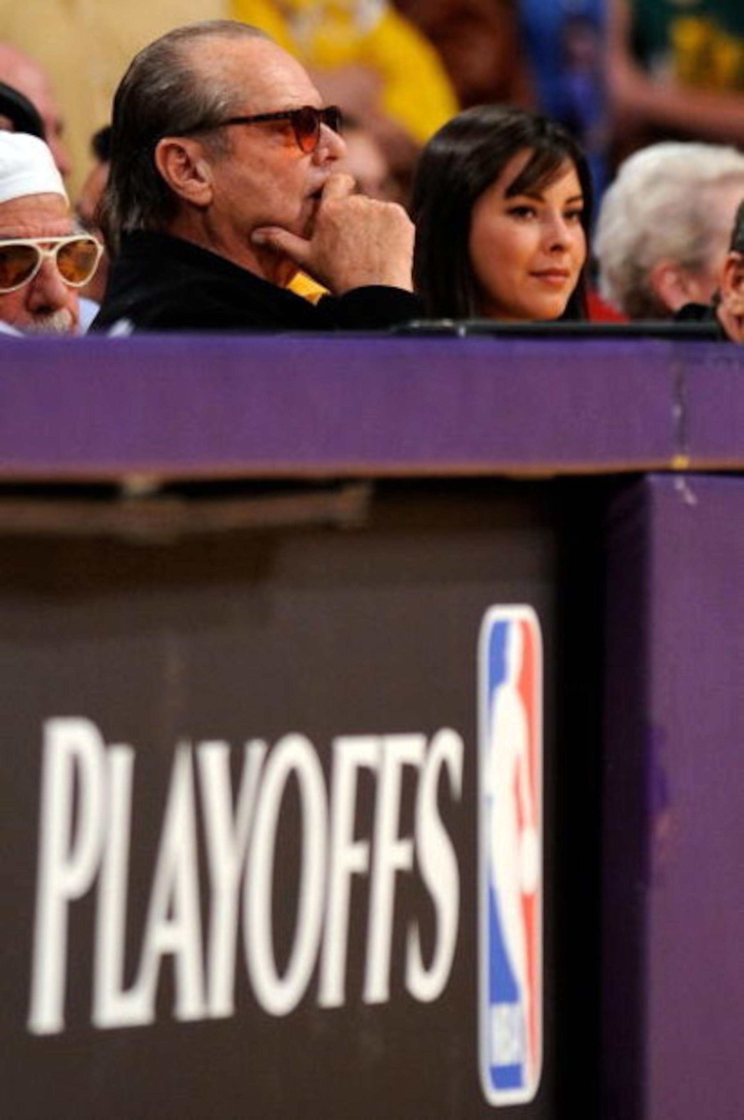 LOS ANGELES, CA - APRIL 27: Actor Jack Nicholson looks on from his courtside seat during the Los Angeles Lakers against Utah Jazz in Game Five of the Western Conference Quarterfinals during the 2009 NBA Playoffs at Staples Center on April 27, 2009 in Los LOS ANGELES, CA - APRIL 27: Actor Jack Nicholson looks on from his courtside seat during the Los Angeles Lakers against Utah Jazz in Game Five of the Western Conference Quarterfinals during the 2009 NBA Playoffs at Staples Center on April 27, 2009 in Los
