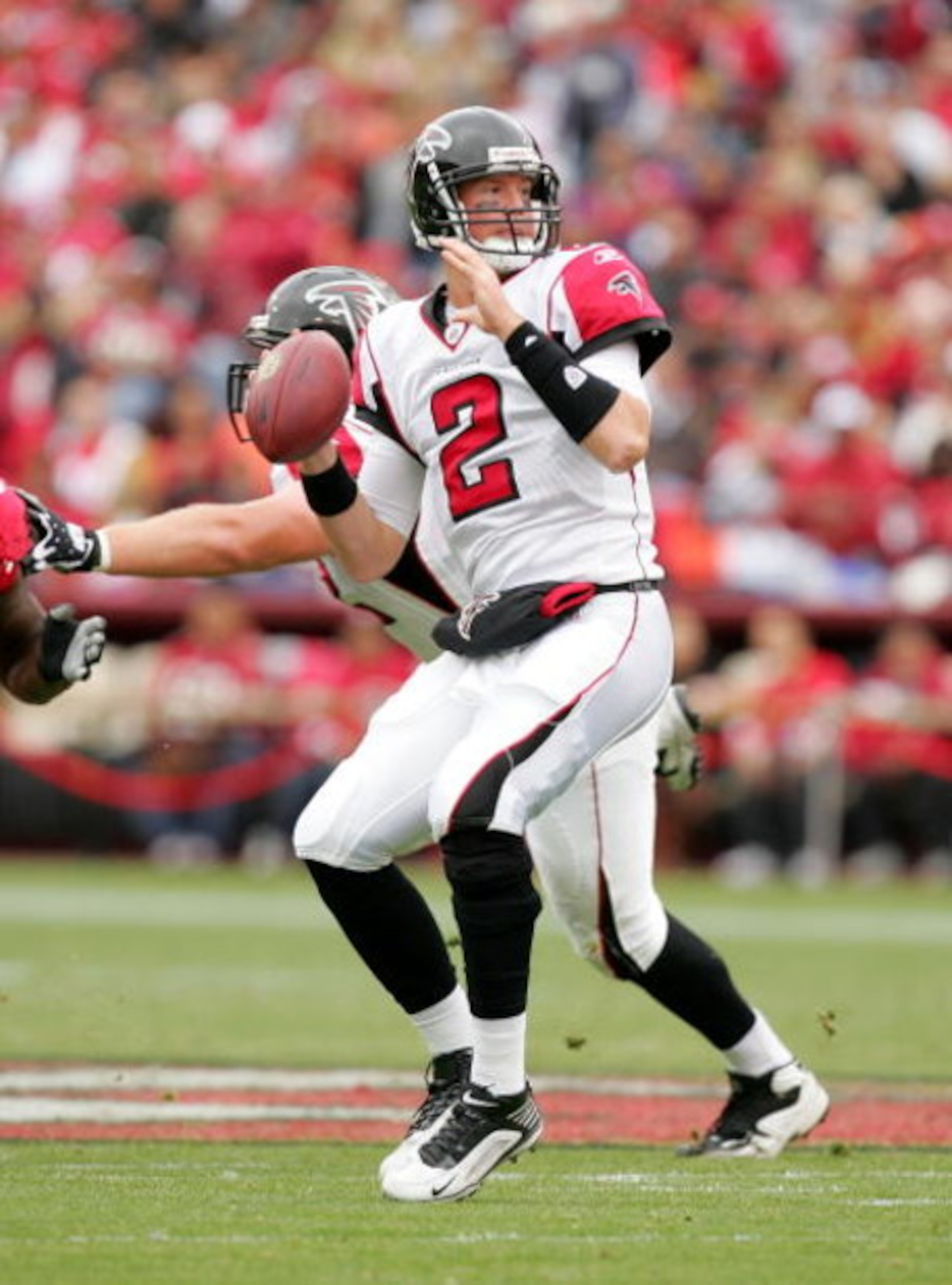 SAN FRANCISCO - OCTOBER 11: Matt Ryan #2 of the Atlanta Falcons drops back to pass the ball during their game against the San Francisco 49ers at Candlestick Park on October 11, 2009 in San Francisco, California. (Photo by Ezra Shaw/Getty Images) SAN FRANCISCO - OCTOBER 11: Matt Ryan #2 of the Atlanta Falcons drops back to pass the ball during their game against the San Francisco 49ers at Candlestick Park on October 11, 2009 in San Francisco, California. (Photo by Ezra Shaw/Getty Images)