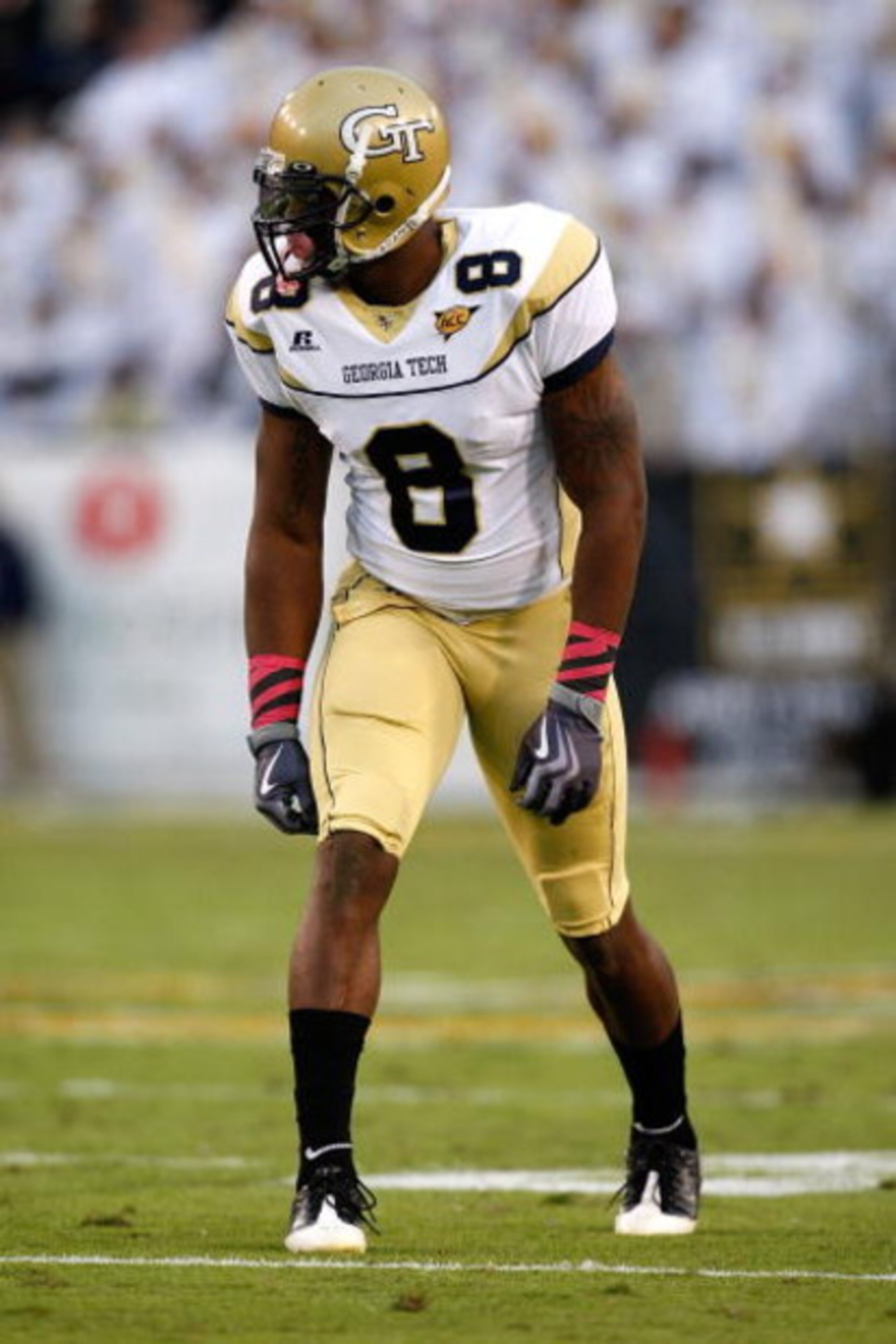 ATLANTA - OCTOBER 17: Demaryius Thomas #8 of the Georgia Tech Yellow Jackets against the Virginia Tech Hokies at Bobby Dodd Stadium on October 17, 2009 in Atlanta, Georgia. (Photo by Kevin C. Cox/Getty Images) ATLANTA - OCTOBER 17: Demaryius Thomas #8 of the Georgia Tech Yellow Jackets against the Virginia Tech Hokies at Bobby Dodd Stadium on October 17, 2009 in Atlanta, Georgia. (Photo by Kevin C. Cox/Getty Images)