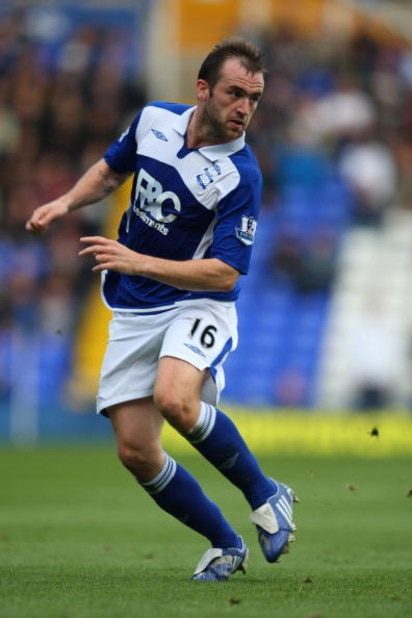 BIRMINGHAM, ENGLAND - OCTOBER 24:  James McFadden of Birmingham City in action during the Barclays Premier League match between Birmingham City and Sunderland at St. Andrews Stadium on October 24, 2009 in Birmingham, England.  (Photo by Mark Thompson/Gett