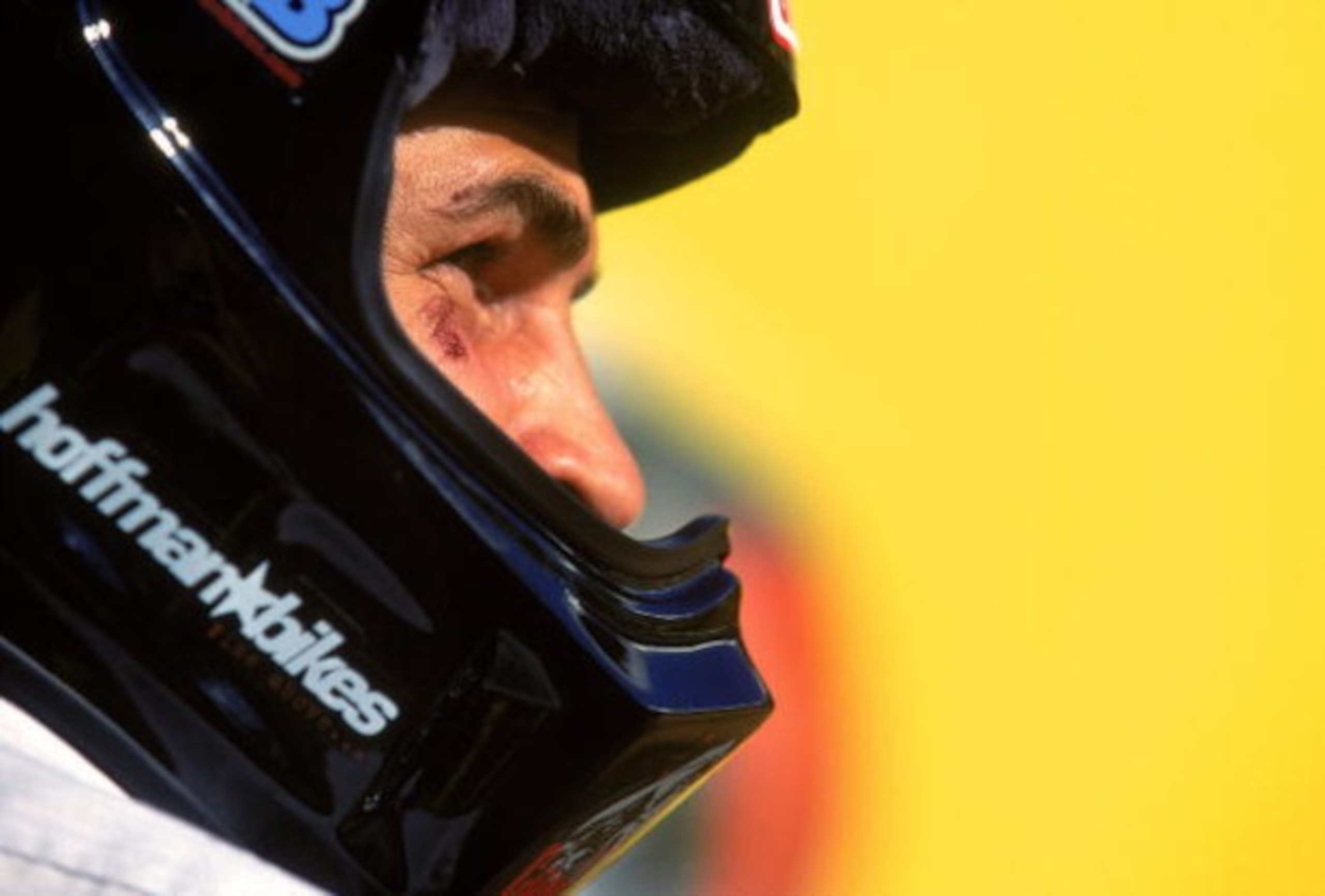 9 Jun 2000:  A close up of Mat Hoffman as he looks on while on his bike during the Beach Bash 2000 in Hermosa Beach, California.Mandatory Credit: Harry How  /Allsport