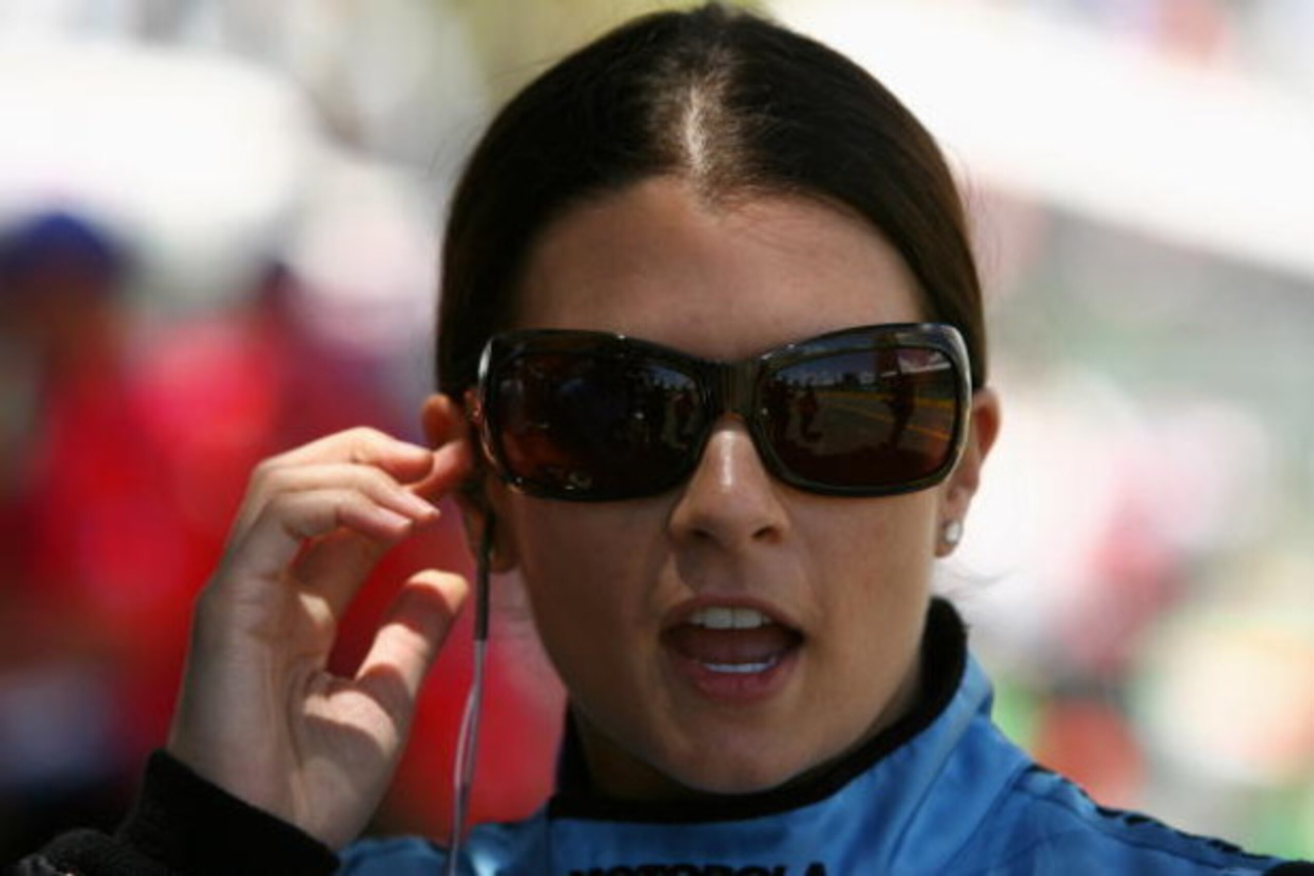 GOLD COAST, AUSTRALIA - OCTOBER 24:  Danica Patrick driver of the #7 Motorola Andretti Green Racing Dallara Honda prepares for practice for the IRL Indy Car Series Nikon Indy 300 on October 24, 2008 on the Gold Coast, Australia.  (Photo by Robert Cianflon