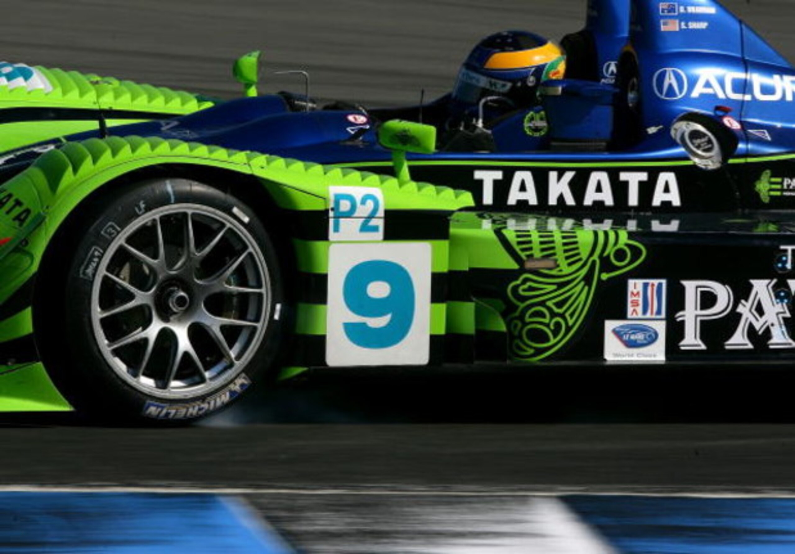 MONTEREY, CA - OCTOBER 17:  David Brabham drives the #9 LMP2 Patron Highcroft Racing Acura ARX-01B during practice for the American Le Mans Series Monterey Sports Car Championship on October 17, 2008 at the Mazda Raceway Laguna Seca in Monterey, Californi