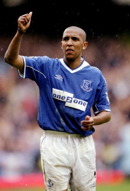 8 May 1999:  Olivier Dacourt of Everton during the FA Carling Premiership match against West Ham United at Goodison Park in Liverpool, England. Everton won 6-0. \ Mandatory Credit: Clive Brunskill /Allsport
