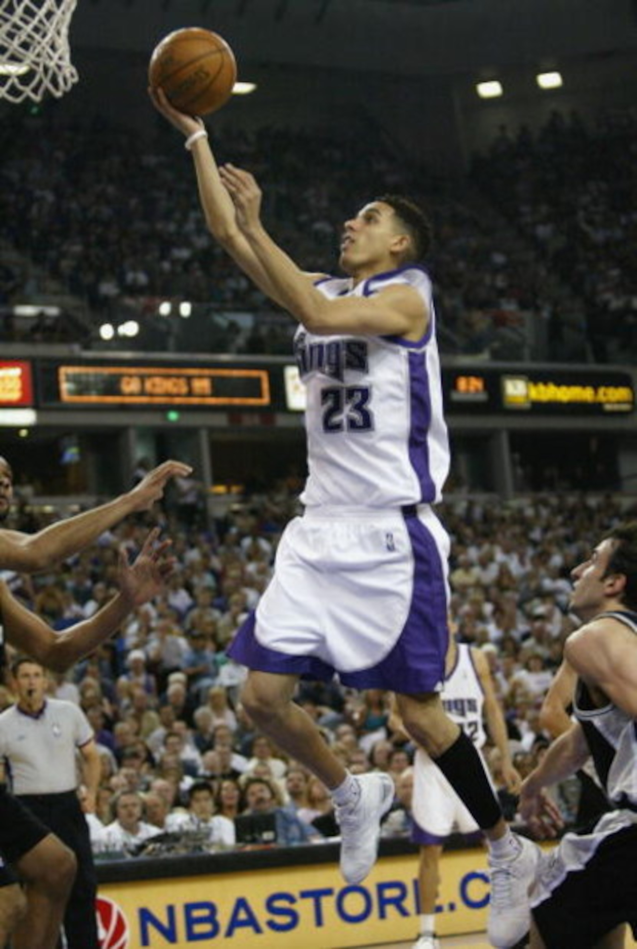 SACRAMENTO, CA - MAY 5:   Kevin Martin #23 of the Sacramento Kings shoots against the San Antonio Spurs in game six of the Western Conference Quarterfinals during the 2006 NBA Playoffs on May 5, 2006 at Arco Arena in Sacramento, California.   The Spurs wo