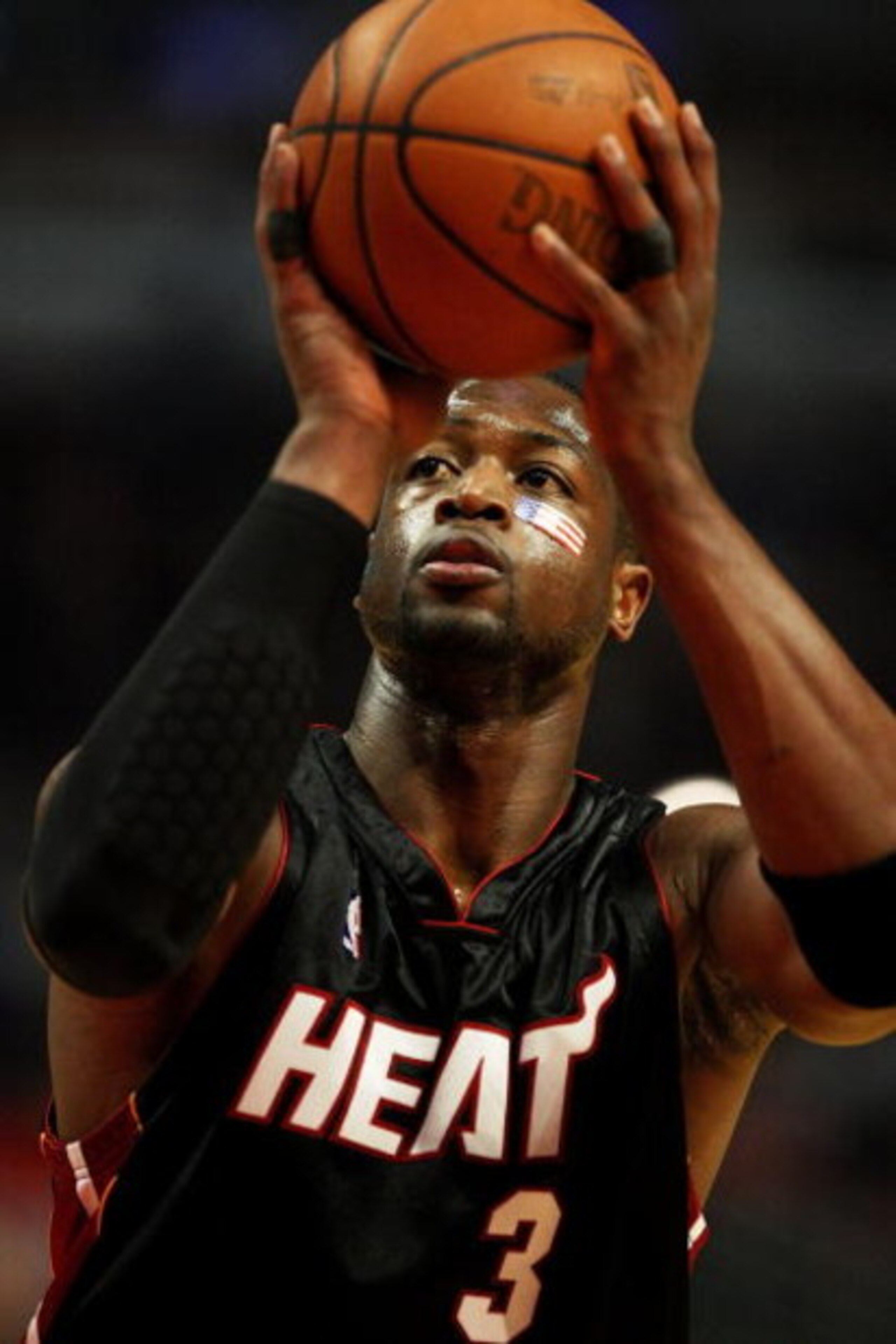 CHICAGO - FEBRUARY 12: Dwyane Wade #3 of the Miami Heat shoots a free-throw against the Chicago Bulls on February 12, 2009 at the United Center in Chicago, Illinois. The Heat defeated the Bulls 95-93. NOTE TO USER: User expressly acknowledges and agreees 