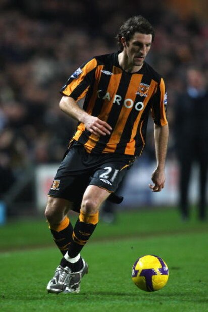 HULL, UNITED KINGDOM - FEBRUARY 23:   Sam Ricketts of Hull City in action during the Barclays Premier League match between Hull City and Tottenham Hotspur at The KC Stadium on February 23, 2009 in Hull, England.  (Photo by Mark Thompson/Getty Images)