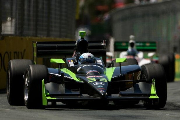 GOLD COAST, AUSTRALIA - OCTOBER 26:  E.J. Viso drives the #33 HVM Racing Dallara Honda during the IRL Indy Car Series Nikon Indy 300 on October 26, 2008 on the Gold Coast, Australia.  (Photo by Robert Cianflone/Getty Images)