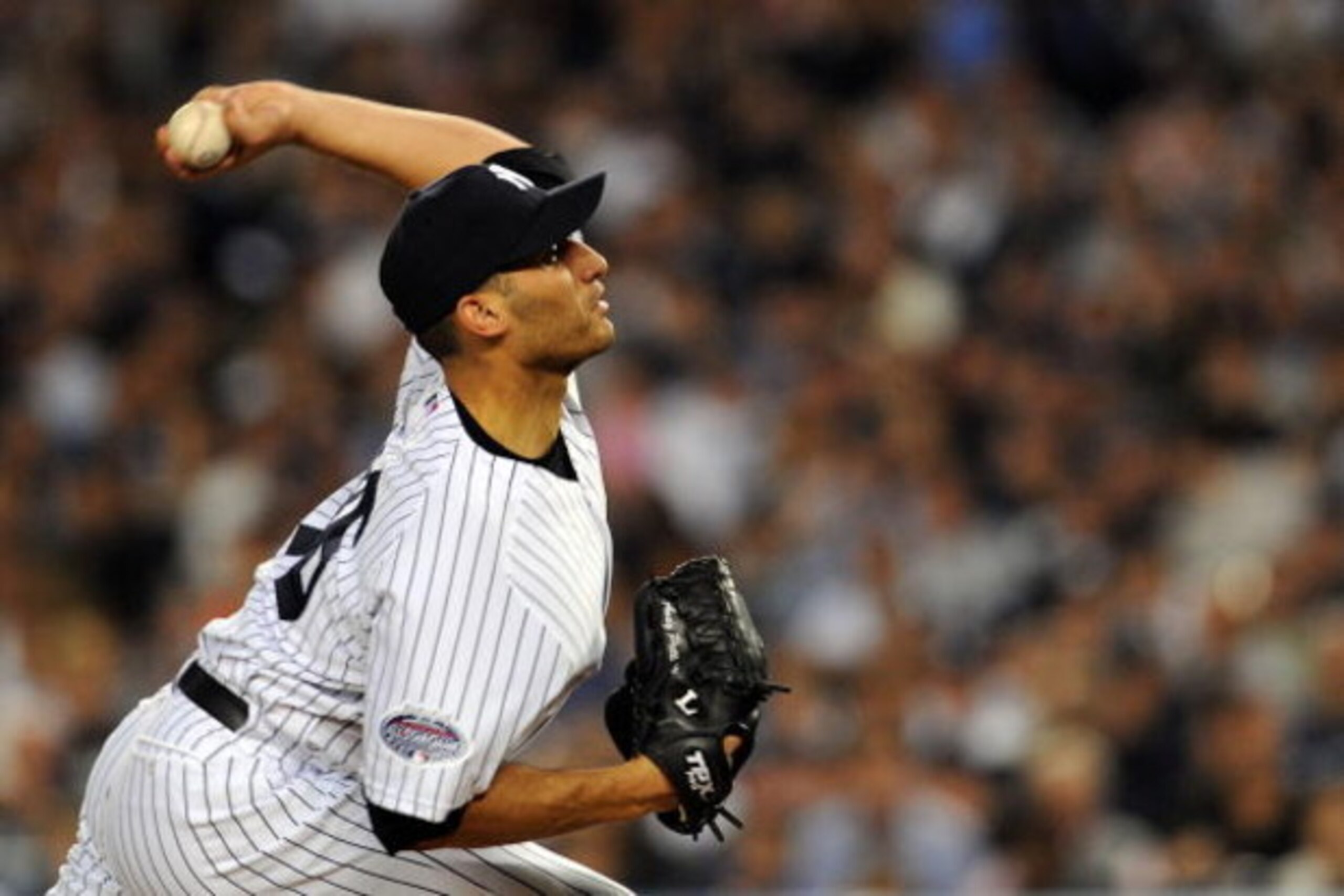 NEW YORK - SEPTEMBER 21: Starting pitcher Andy Pettitte #46 of the New York Yankees deals against the Baltimore Orioles during the last regular season game at Yankee Stadium on September 21, 2008 in the Bronx borough of New York City. The Yankees are pla NEW YORK - SEPTEMBER 21: Starting pitcher Andy Pettitte #46 of the New York Yankees deals against the Baltimore Orioles during the last regular season game at Yankee Stadium on September 21, 2008 in the Bronx borough of New York City. The Yankees are pla
