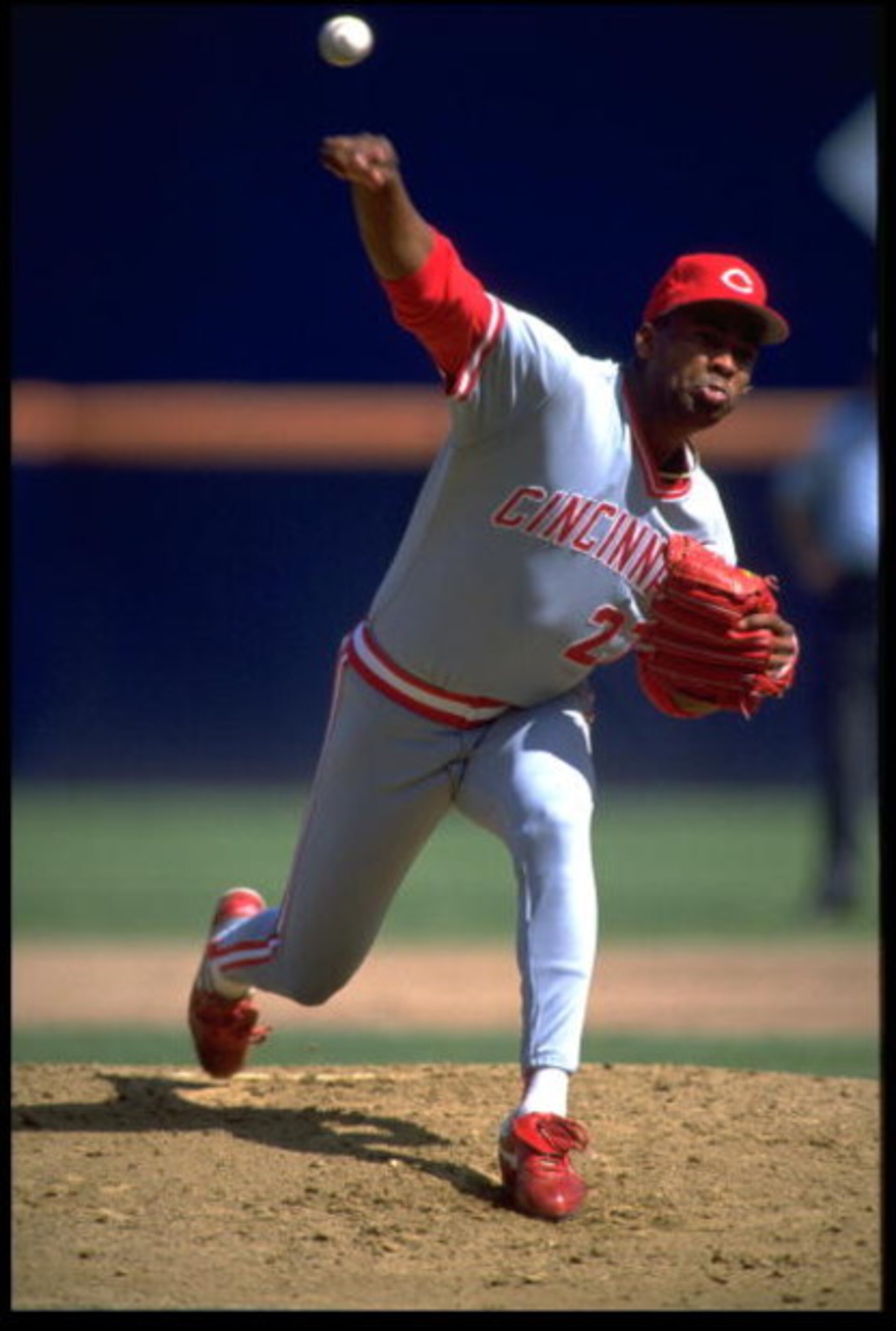 6 OCT 1991: JOSE RIJO, PITCHER FOR THE CINCINNATI REDS, RELEASES A PITCH DURING THEIR GAME AGAINST THE SAN DIEGO PADRES AT JACK MURPHY STADIUM IN SAN DIEGO, CALIFORNIA. MANDATORY CREDIT: STEPHEN DUNN/ALLSPORT 6 OCT 1991: JOSE RIJO, PITCHER FOR THE CINCINNATI REDS, RELEASES A PITCH DURING THEIR GAME AGAINST THE SAN DIEGO PADRES AT JACK MURPHY STADIUM IN SAN DIEGO, CALIFORNIA. MANDATORY CREDIT: STEPHEN DUNN/ALLSPORT