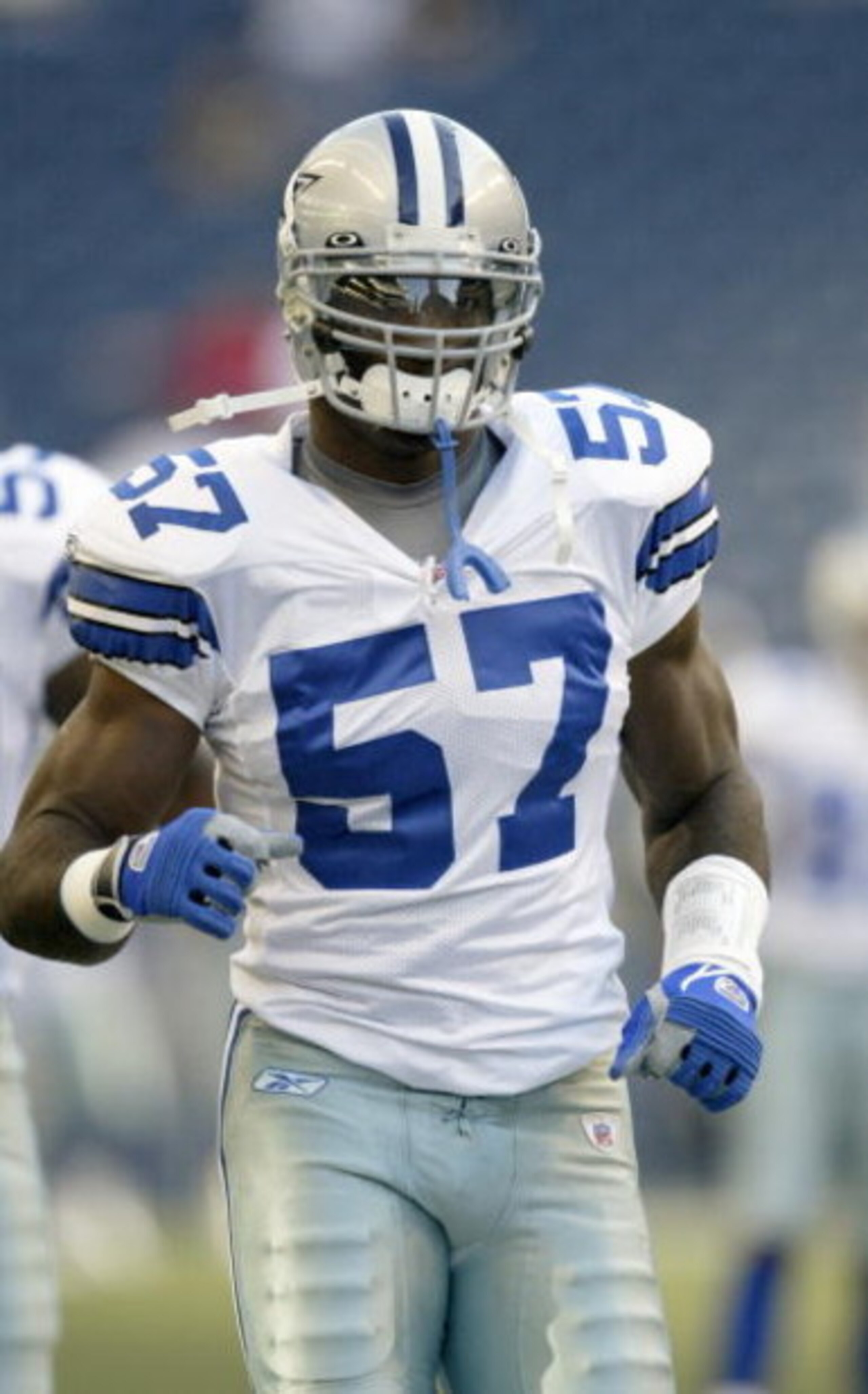 SEATTLE - AUGUST 12:  Kevin Burnett #57 of the Dallas Cowboys looks on during the preseason game against the Seattle Seahawks on August 12, 2006 at Qwest Field in Seattle Washington. (Photo by Otto Greule Jr/Getty Images) 