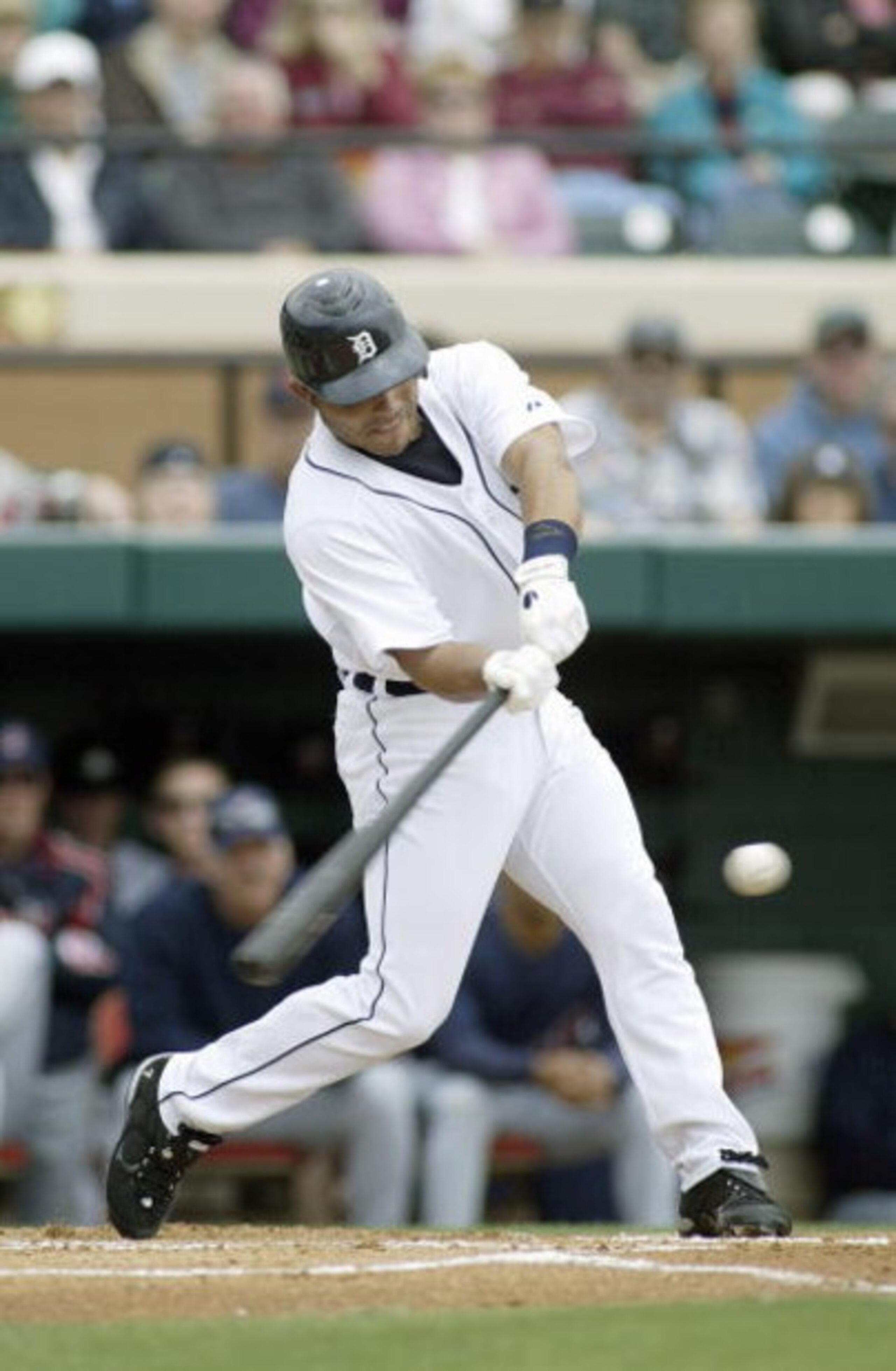 LAKELAND, FL - MARCH 03: Ivan Rodriguez #7 of the Detroit Tigers swings at the pitch during a Spring Training game against the Cleveland Indians on March 3,2007 at Joker Marchant Stadium in Lakeland, Florida. (Photo by Rick Stewart/Getty Images)