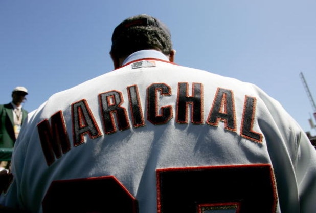 SAN FRANCISCO - APRIL 03:  Juan Marichal is honored during a pregame ceremony honoring former Giants All-Stars and current Hall of Famers before the game against the San Diego Padres on the Opening Day of Major League Baseball on April 3, 2007 at AT&T Par