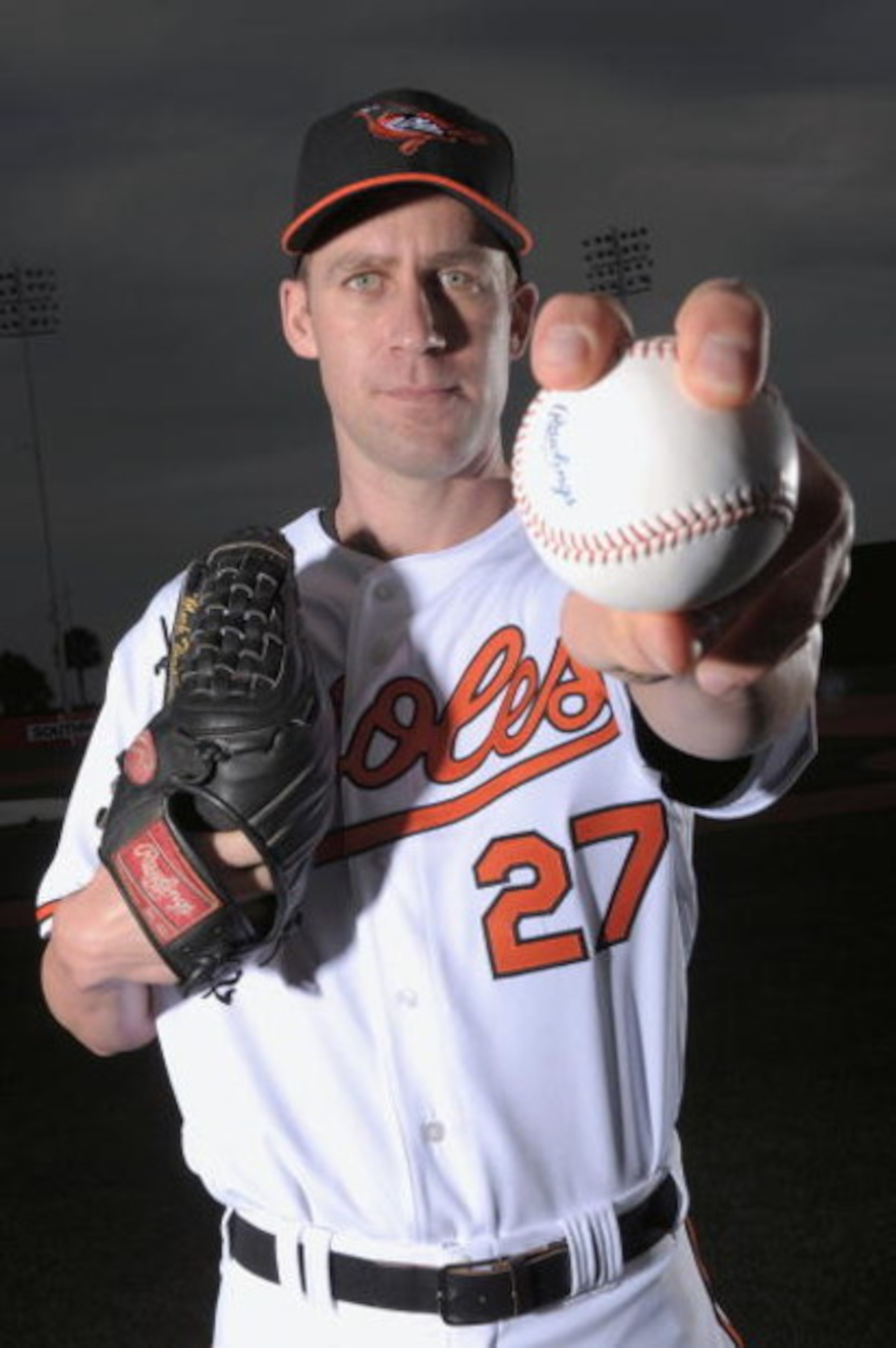 FORT LAUDERDALE, FL - FEBRUARY 23: Mark Hendrickson #27 of the Baltimore Orioles poses during photo day at the Orioles spring training complex on February 23, 2009 in Ft. Lauderdale, Florida. (Photo by Marc Serota/Getty Images)