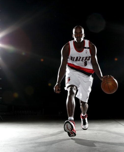 PORTLAND, OR - SEPTEMBER 29:  Martell Webster #8 of the Portland Trail Blazers poses for a portrait during Media Day for the Portland Trail Blazers at the Rose Garden on September 29, 2008 in Portland, Oregon.  NOTE TO USER: User expressly acknowledges an