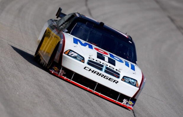 ATLANTA - MARCH 06:  Sam Hornish Jr., driver of the #77 Mobil 1 Dodge, drives during practice for the NASCAR Sprint Cup Series Kobalt Tools 500 at the Atlanta Motor Speedway on March 6, 2009 in Hampton, Georgia.  (Photo by Kevin C. Cox/Getty Images)