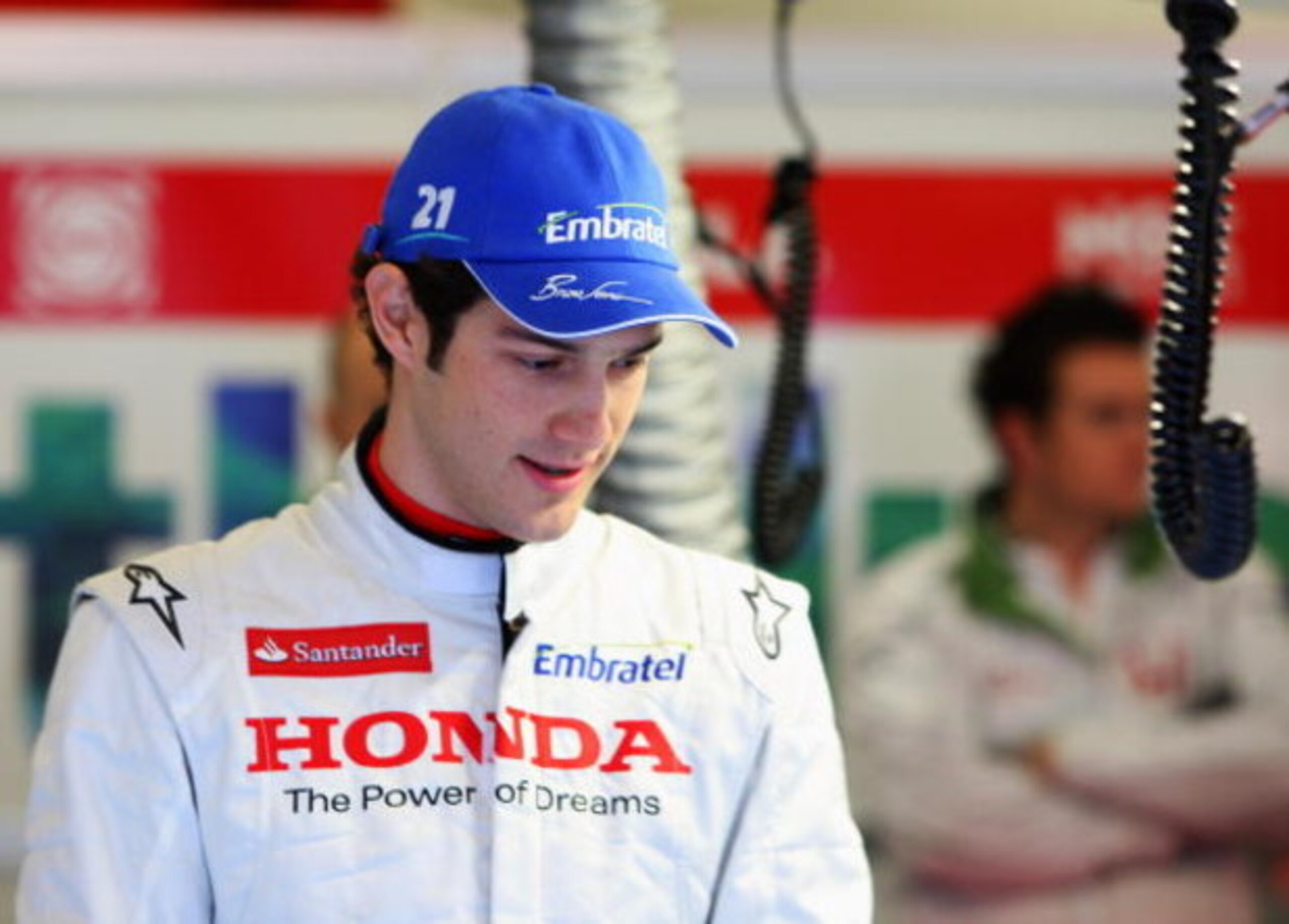 BARCELONA, SPAIN - NOVEMBER 19:  Bruno Senna of Brazil prepares to drive during day three of Formula One Testing at the Circuit de Catalunya on November 19, 2008 in Barcelona, Spain.  (Photo by Mark Thompson/Getty Images)