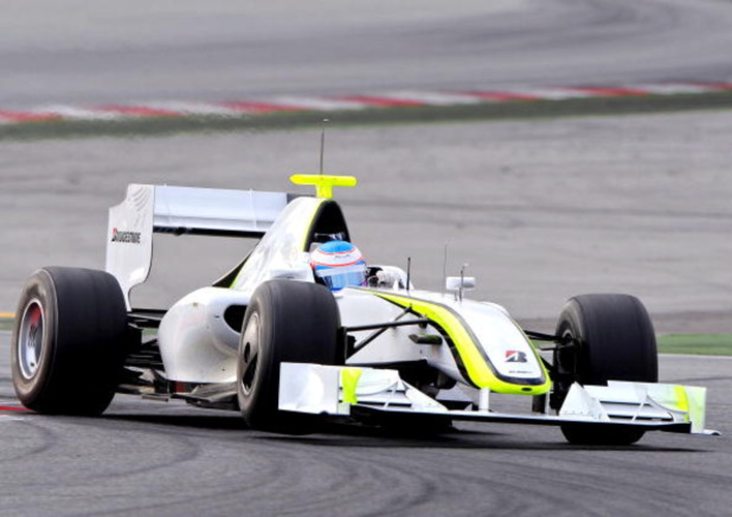 BARCELONA, SPAIN - MARCH 09:  Jenson Button of Great Britain and Brawn GP in action during formula one testing at the Circuit de Catalunya on March 9, 2009 in Barcelona, Spain.  (Photo by Jasper Juinen/Getty Images)