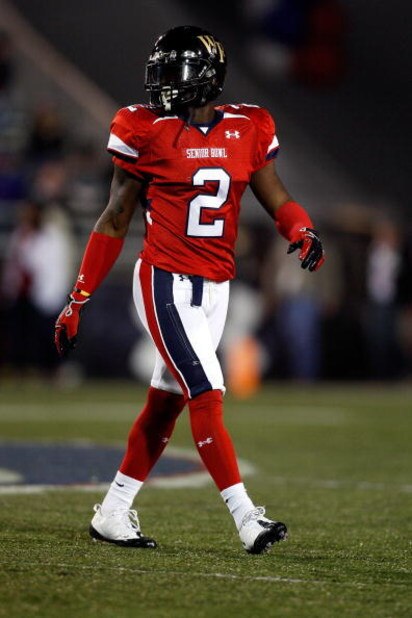 MOBILE, AL - JANUARY 24:  Alphonso Smith #2 of the South Team looks on during the game against the North Team during the Under Armour Senior Bowl on January 24, 2009 at Ladd-Peebles Stadium in Mobile, Alabama.  (Photo by Chris Graythen/Getty Images for Un
