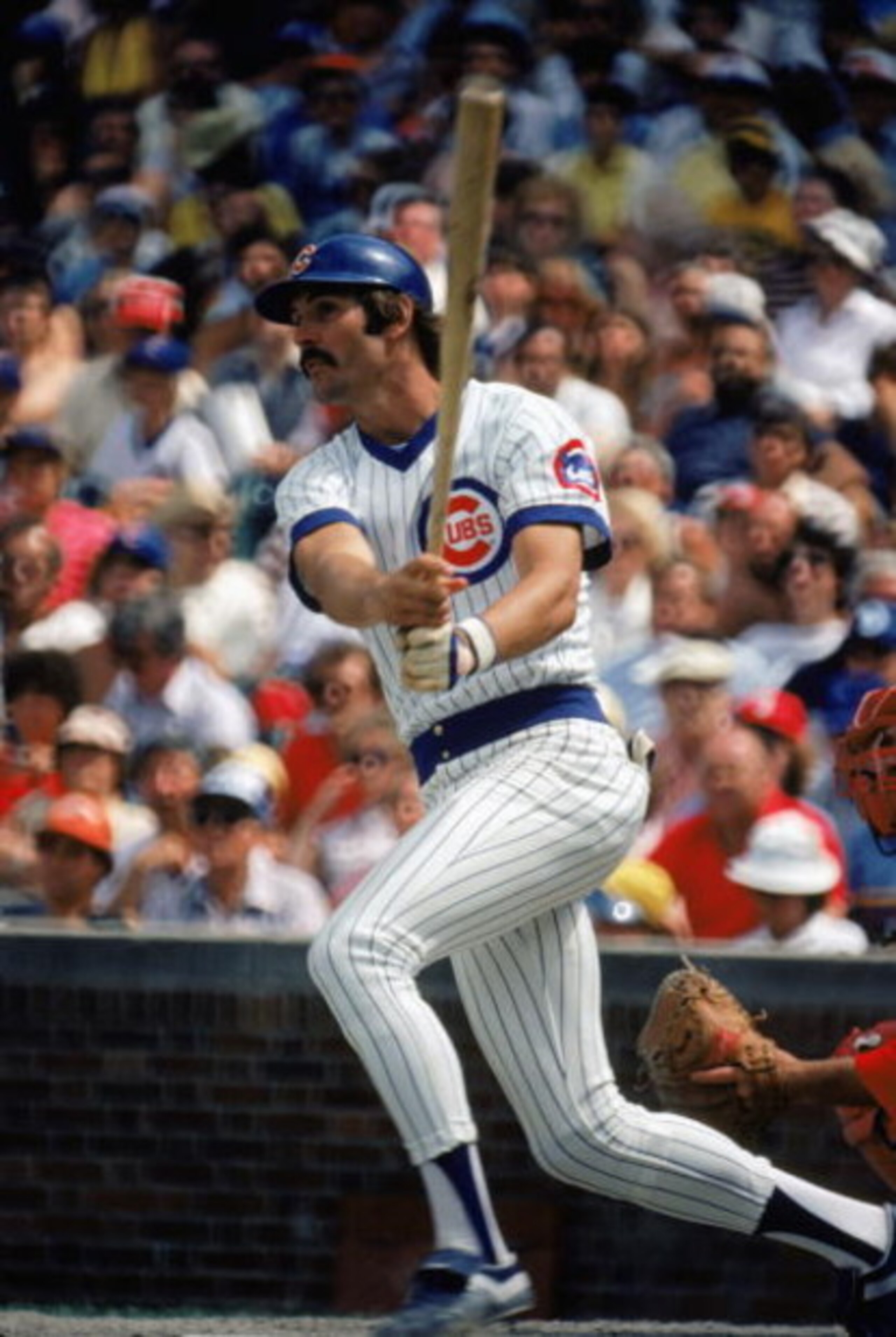 CHICAGO -1980:  Dave Kingman #10 of the Chicago Cubs swings at the pitch during a game in the 1980 season at Wrigley Field in Chicago, Illinois .  (Photo by: Jonathan Daniel/Getty Images)