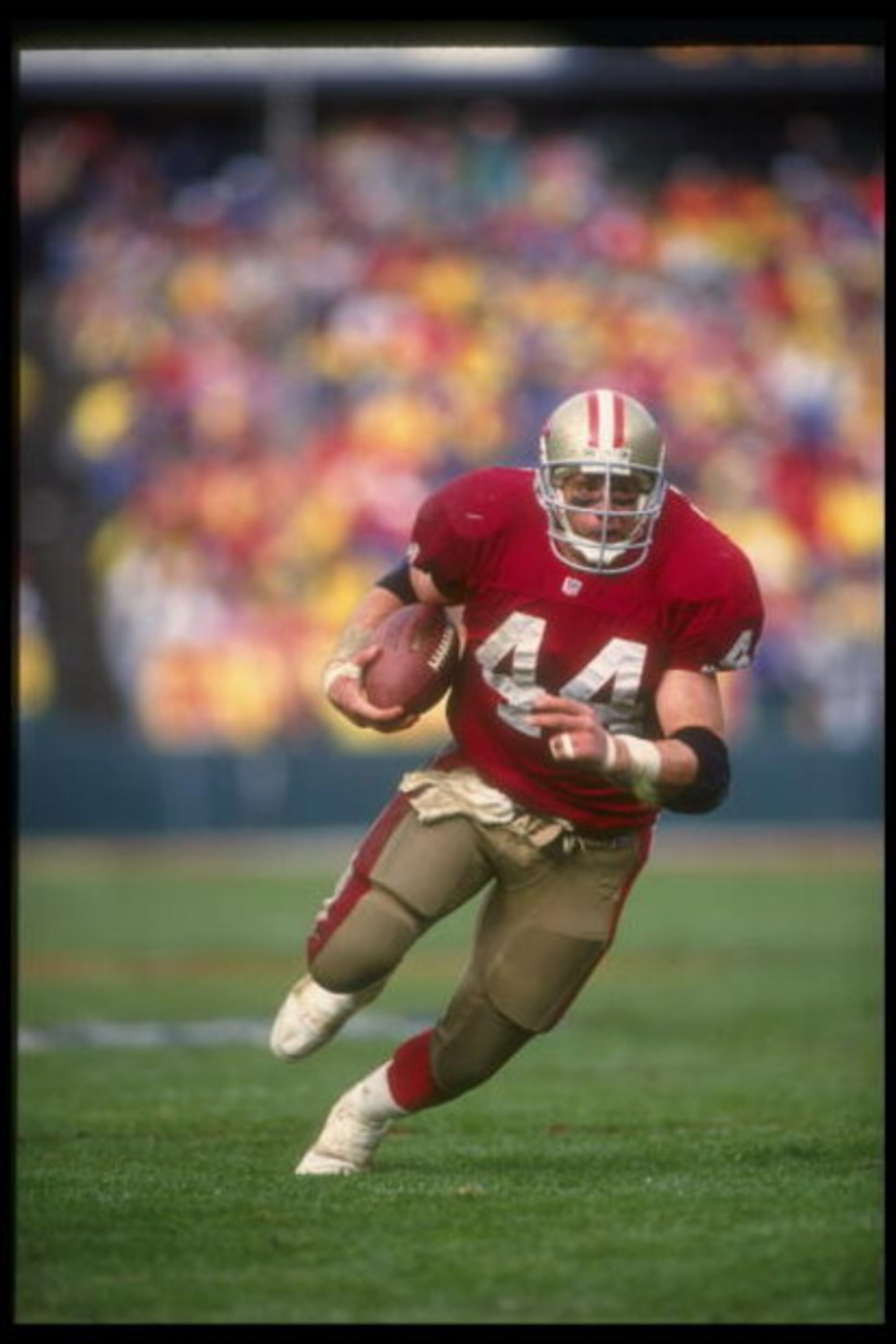 17 Jan 1993: Running back Tom Rathman of the San Francisco 49ers runs with the ball during a playoff game against the Dallas Cowboys at Candlestick Park in San Francisco, California. The Cowboys won the game, 30-20. Mandatory Credit: Otto Greule /Allsp 17 Jan 1993: Running back Tom Rathman of the San Francisco 49ers runs with the ball during a playoff game against the Dallas Cowboys at Candlestick Park in San Francisco, California. The Cowboys won the game, 30-20. Mandatory Credit: Otto Greule /Allsp