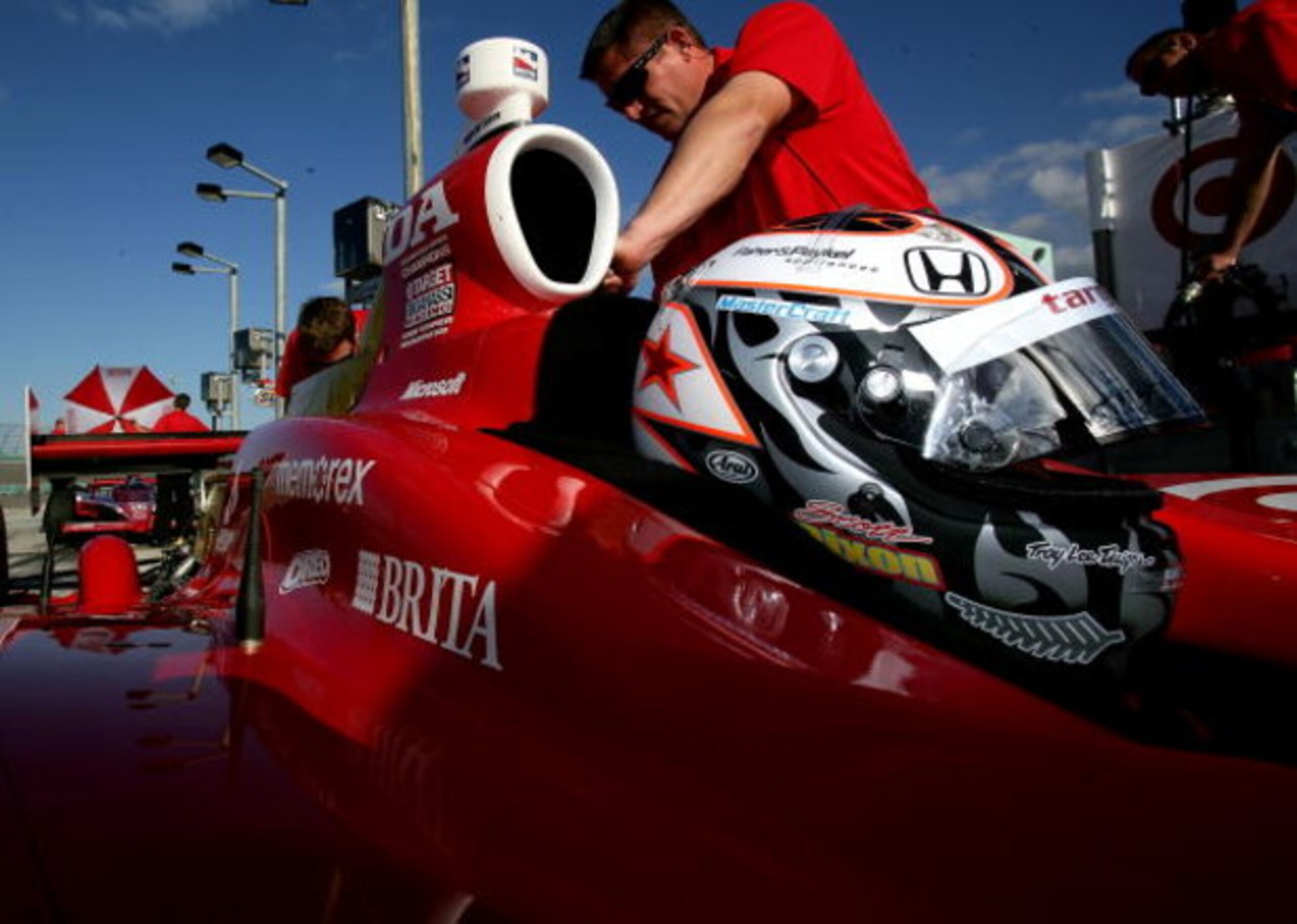 HOMESTEAD, FL - FEBRUARY 25: Scott Dixon of New Zealand, driver of the #9 Target Chip Ganassi Racing Dallara Honda, is seen during the IRL IndyCar Series Spring Testing at the Homestead-Miami Speedway February 25, 2009 in Homestead, Florida.  (Photo by Da