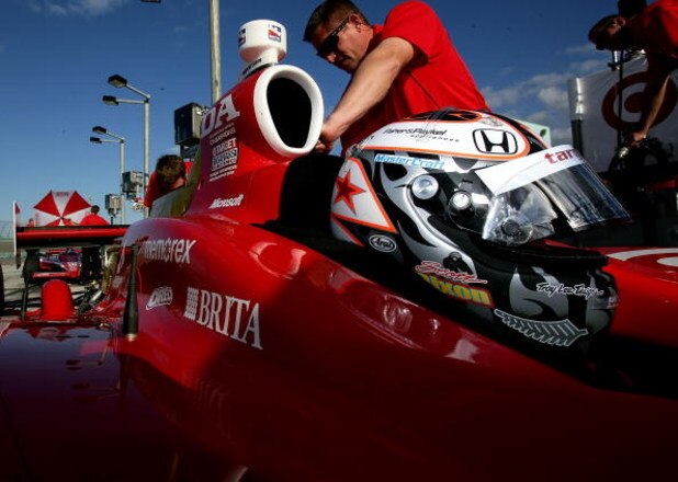 HOMESTEAD, FL - FEBRUARY 25: Scott Dixon of New Zealand, driver of the #9 Target Chip Ganassi Racing Dallara Honda, is seen during the IRL IndyCar Series Spring Testing at the Homestead-Miami Speedway February 25, 2009 in Homestead, Florida.  (Photo by Da
