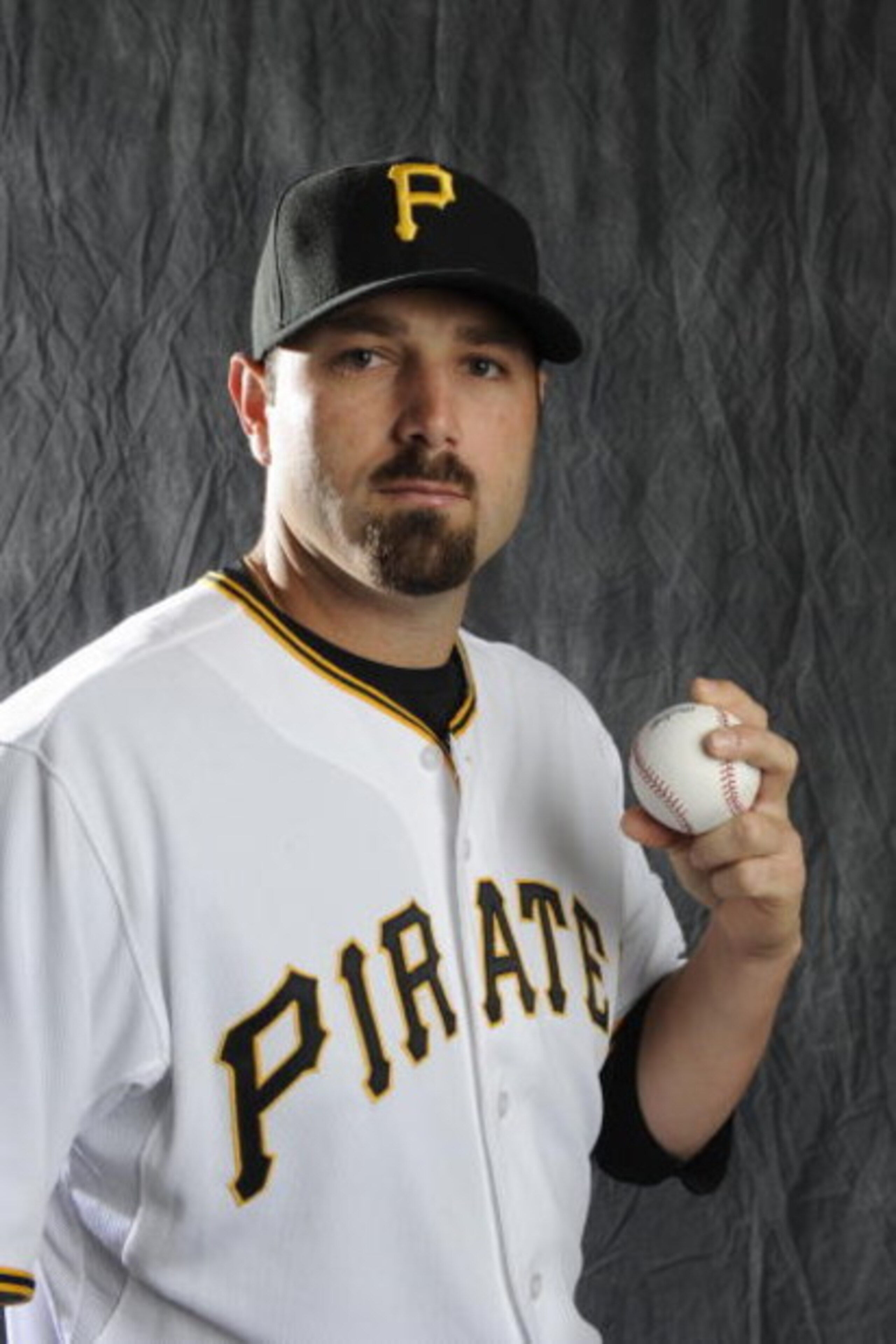 BRADENTON, FL - FEBRUARY 22: John Grabow #34 of the Pittsburgh Pirates poses during photo day at the Pirates spring training complex on February 22, 2009 in Bradenton, Florida. (Photo by Rob Tringali/Getty Images)