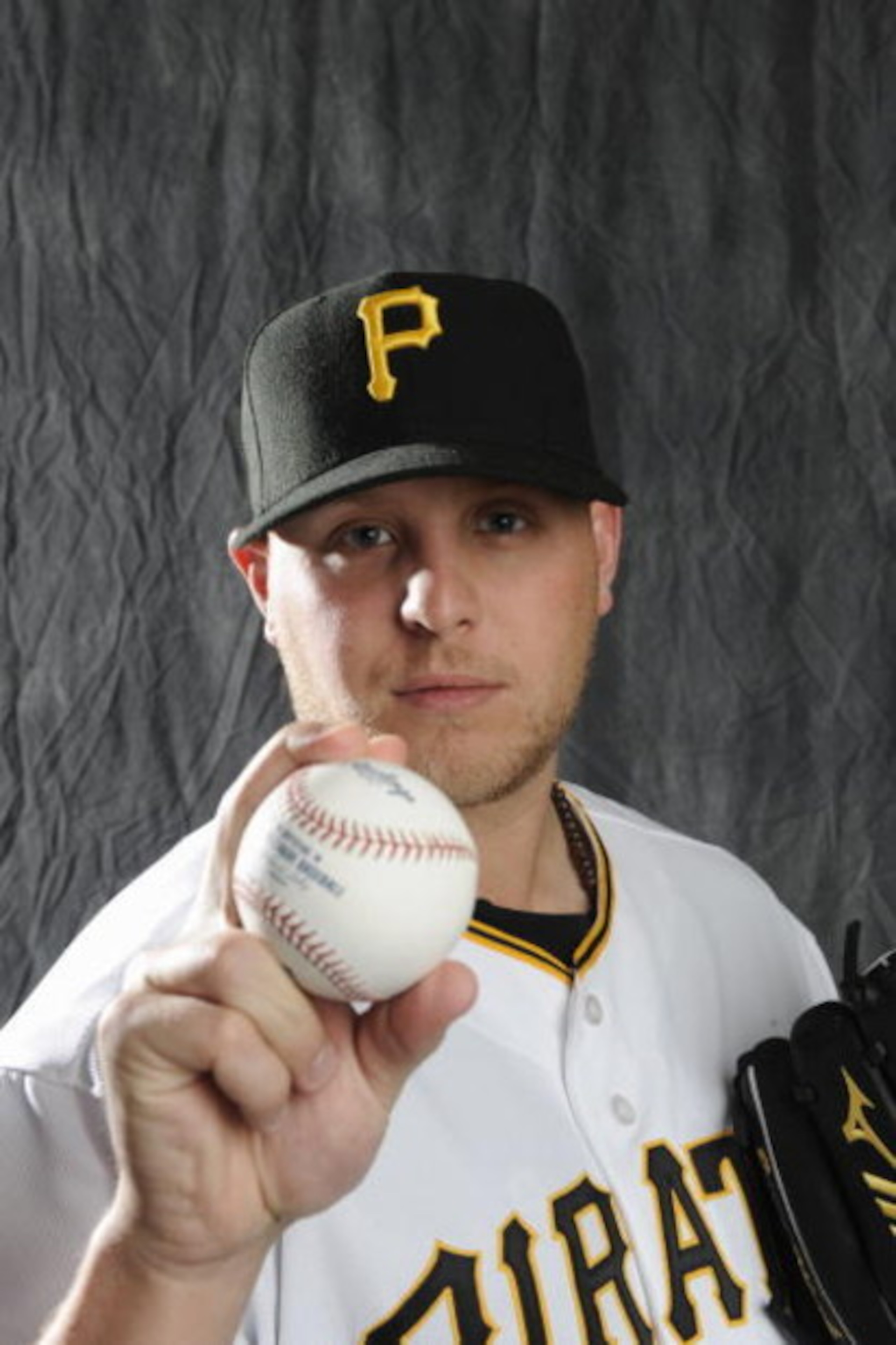 BRADENTON, FL - FEBRUARY 22: Evan Meek #47 of the Pittsburgh Pirates poses during photo day at the Pirates spring training complex on February 22, 2009 in Bradenton, Florida. (Photo by Rob Tringali/Getty Images)