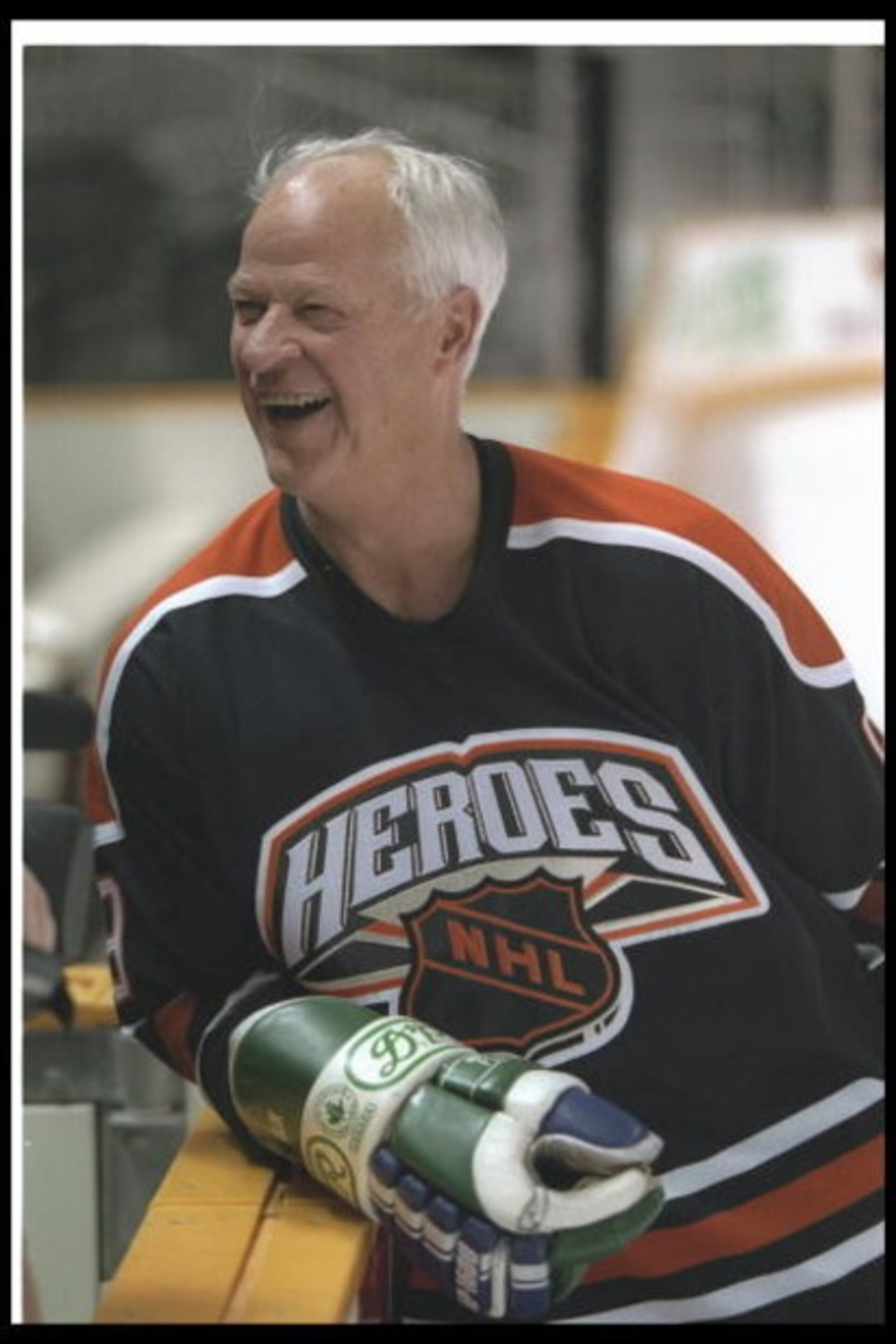 17 Jan 1997: All-time record setter Gordie Howe enjoys the acclaim of the crowd during practice with the Heroes of Hockey team at the San Jose Arena in San Jose, California. Mandatory Credit: Rick Stewart /Allsport 17 Jan 1997: All-time record setter Gordie Howe enjoys the acclaim of the crowd during practice with the Heroes of Hockey team at the San Jose Arena in San Jose, California. Mandatory Credit: Rick Stewart /Allsport