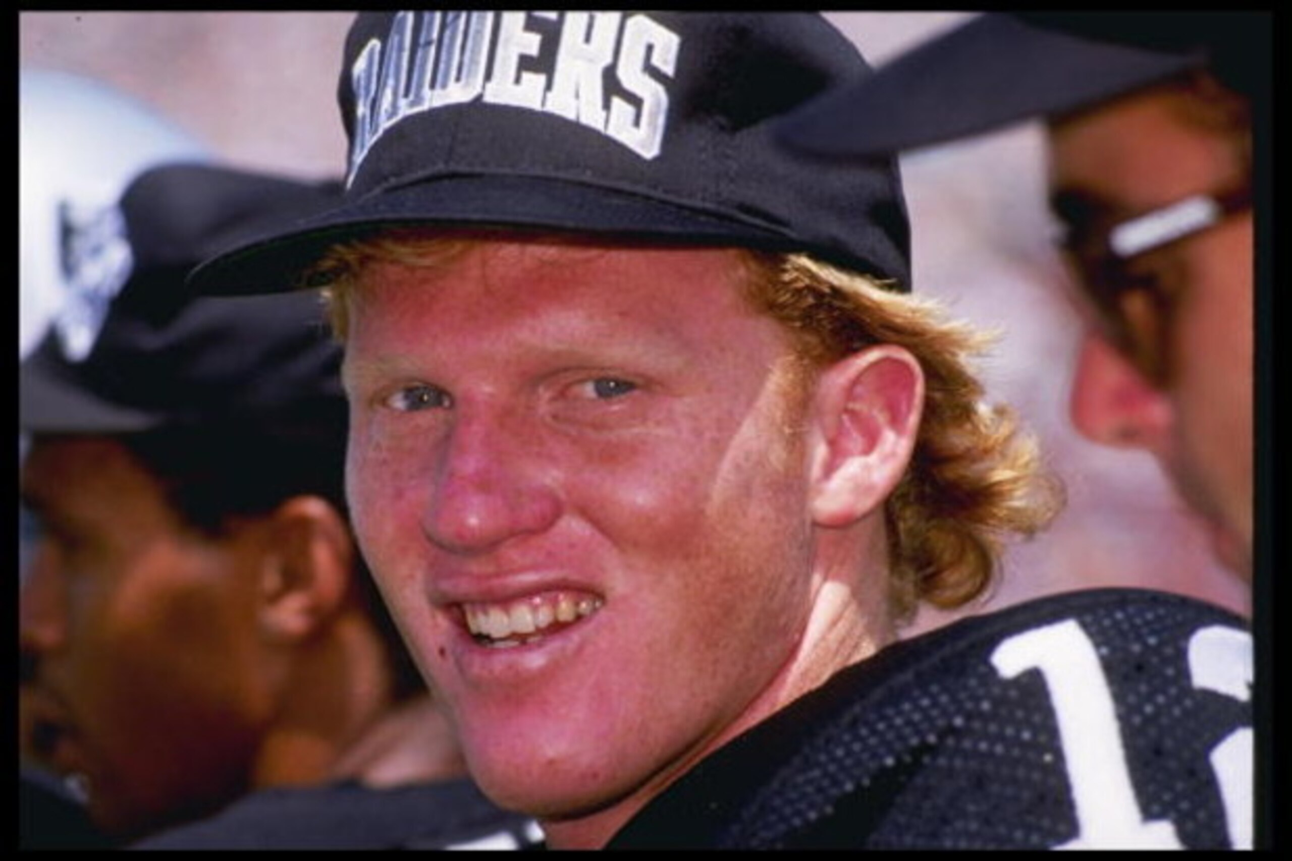 17 Aug 1991: Quarterback Todd Marinovich of the Los Angeles Raiders stands on the sideline during a preseason game against the Chicago Bears at the Los Angeles Coliseum in Los Angeles, California. The Raiders won the game 13-10.