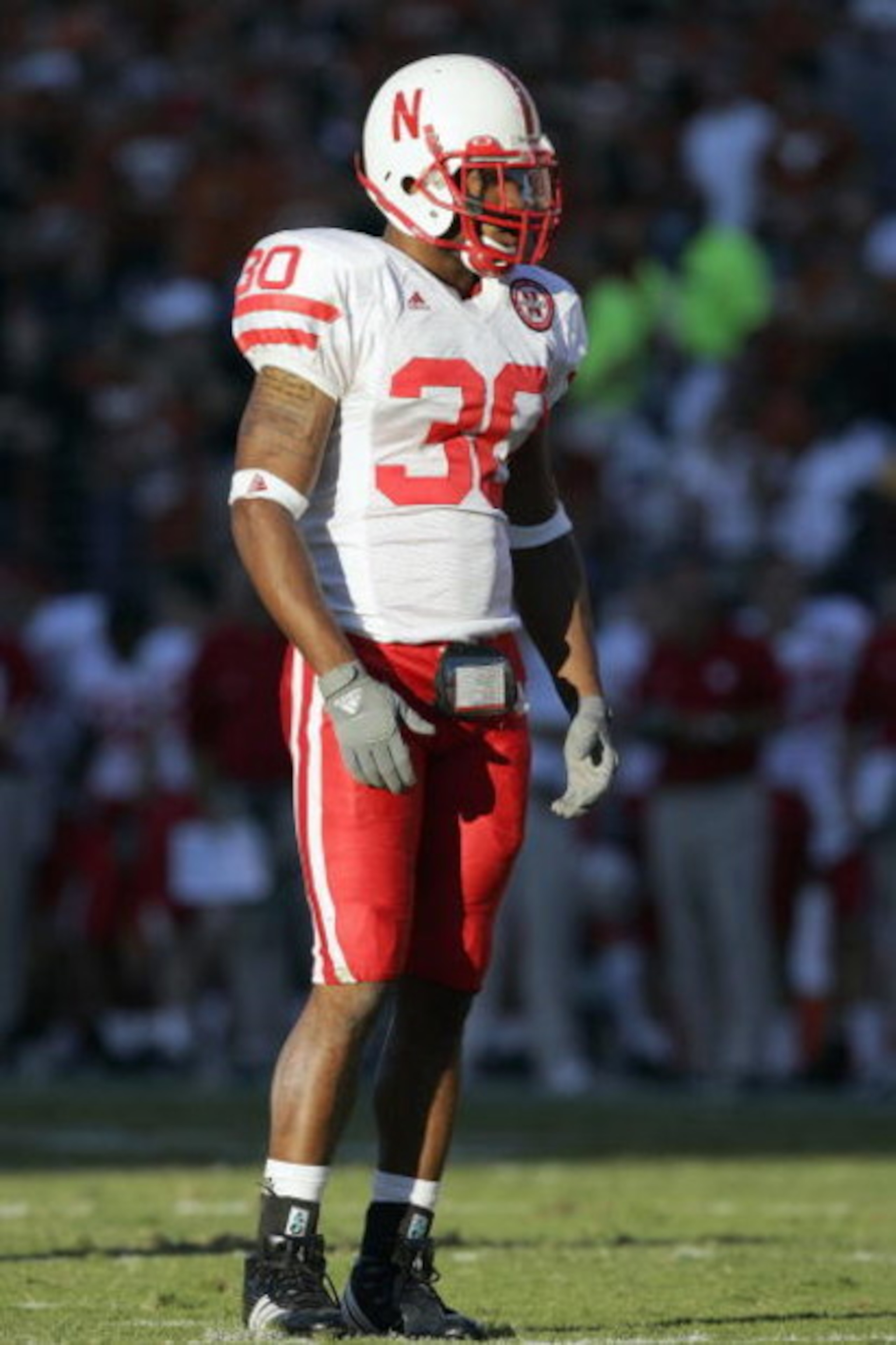 AUSTIN, TX - OCTOBER 27:  Tierre Green #30 of the Nebraska Cornhuskers stands on the field during the game against the Texas Longhorns at Darrell K Royal-Texas Memorial Stadium October 27, 2007 in Austin, Texas. Texas won 28-25. (Photo by Brian Bahr/Getty