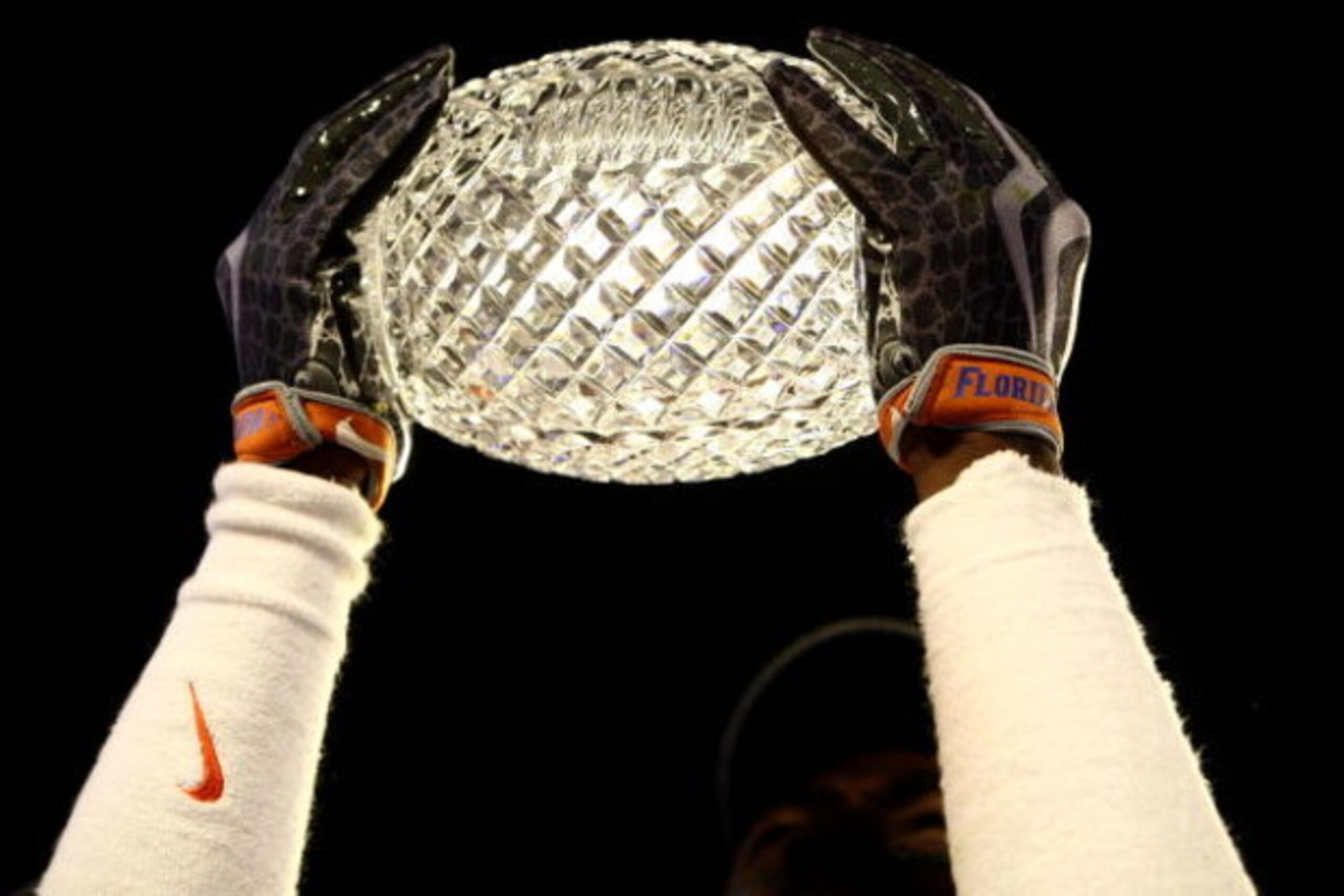 MIAMI - JANUARY 08:  The Florida Gators celebrate after defeating the Oklahoma Sooners in the FedEx BCS National Championship Game at Dolphin Stadium on January 8, 2009 in Miami, Florida. The Gators won the game by a score of 24-14.  (Photo by Donald Mira