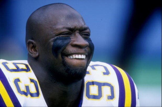 29 Sep 1996:  John Randle #93 of the Minnesota Vikings during the Vikings 15-10 loss to the New York Giants at Giants Stadium in East Rutherford, New Jersey. Mandatory Credit: Al Bello  /Allsport