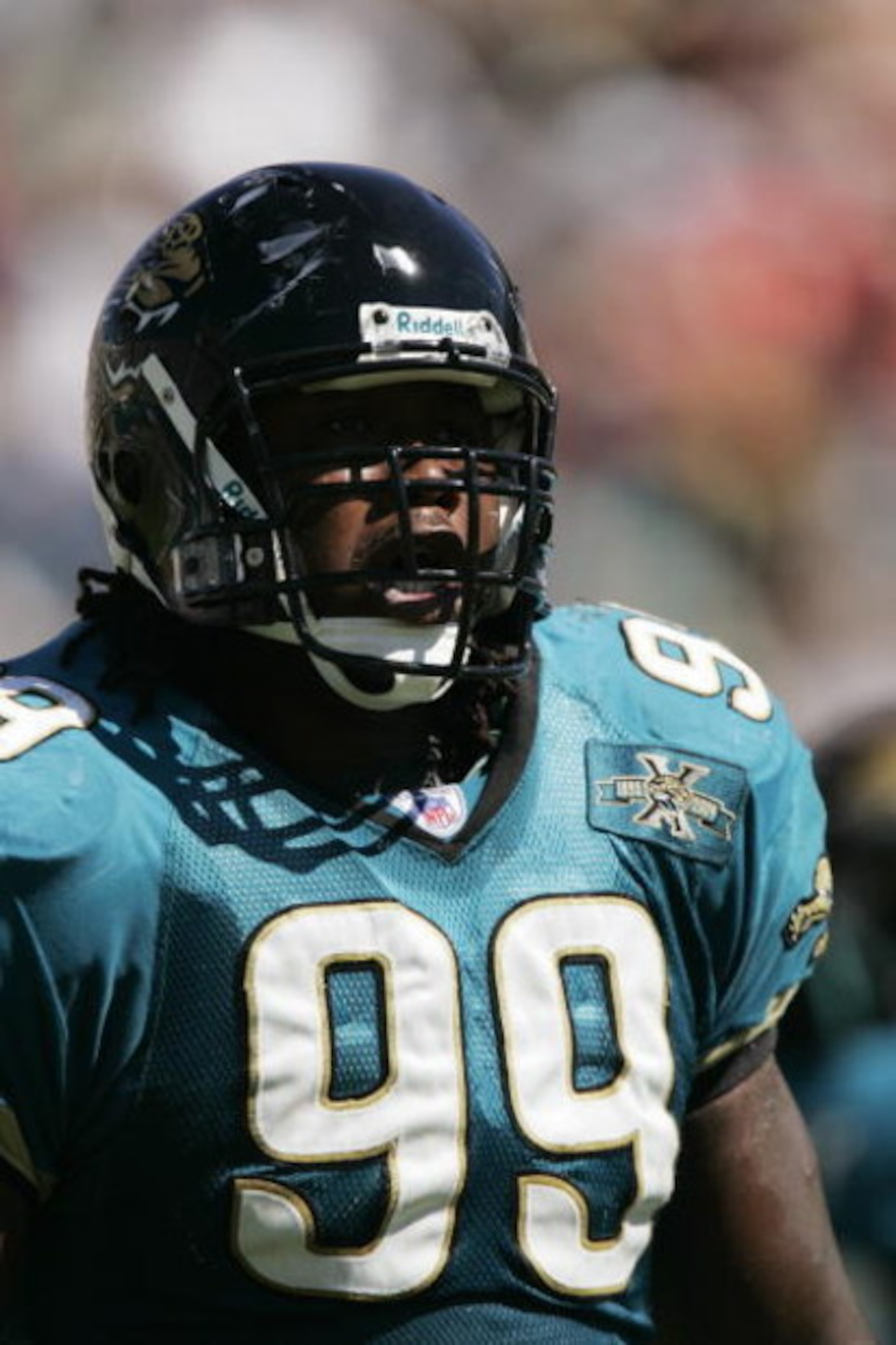 JACKSONVILLE - OCTOBER 17: Defensive tackle Marcus Stroud #99 of the Jacksonville Jaguars is seen on the field during the game against the Kansas City Chiefs on October 17, 2004 at Alltel Stadium in Jacksonville, Florida. The Jaguars defeated the Chiefs JACKSONVILLE - OCTOBER 17: Defensive tackle Marcus Stroud #99 of the Jacksonville Jaguars is seen on the field during the game against the Kansas City Chiefs on October 17, 2004 at Alltel Stadium in Jacksonville, Florida. The Jaguars defeated the Chiefs