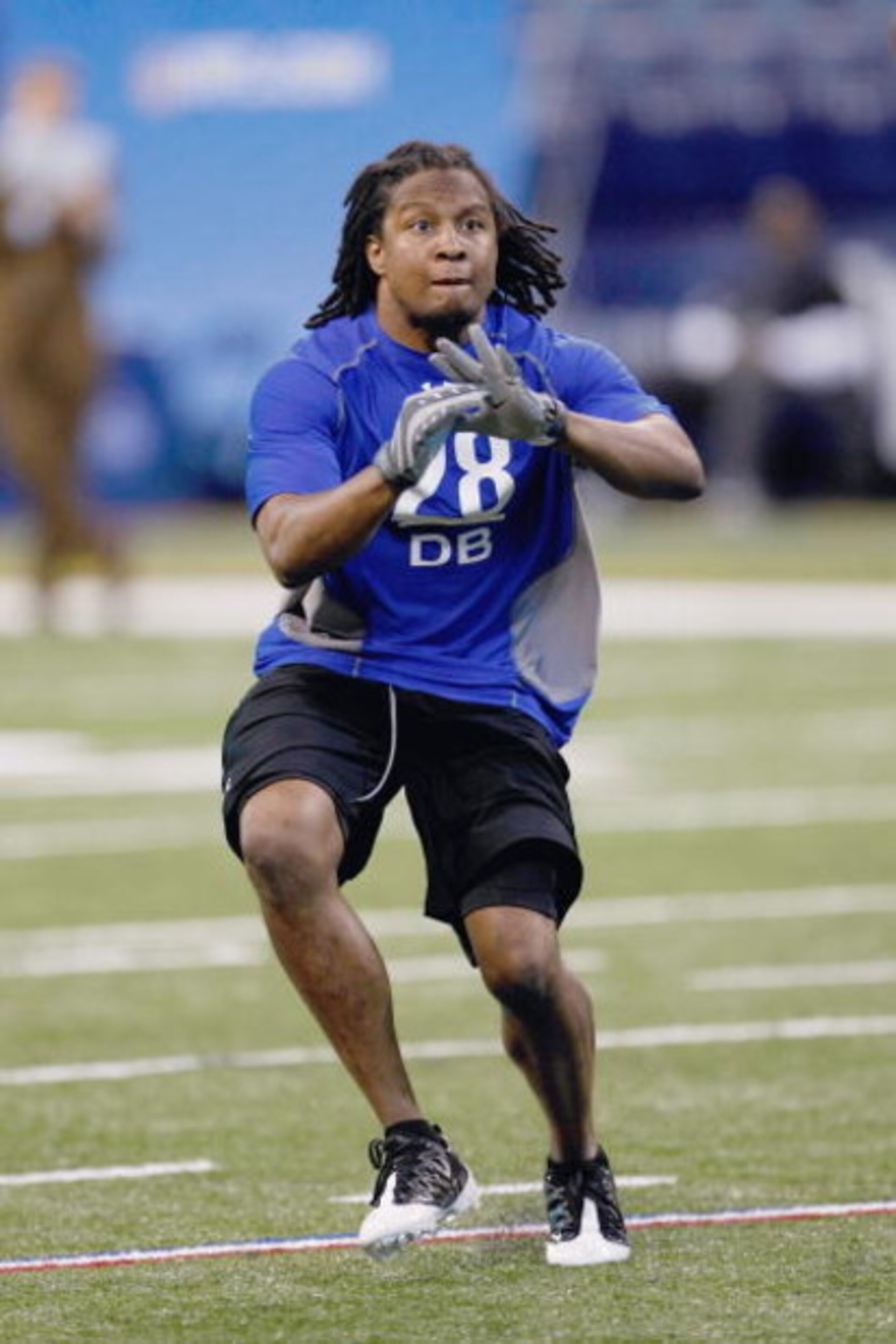 INDIANAPOLIS, IN - FEBRUARY 24: Defensive back Rashad Johnson of Alabama catches the football in practice drills during the NFL Scouting Combine presented by Under Armour at Lucas Oil Stadium on February 24, 2009 in Indianapolis, Indiana. (Photo by Scott INDIANAPOLIS, IN - FEBRUARY 24: Defensive back Rashad Johnson of Alabama catches the football in practice drills during the NFL Scouting Combine presented by Under Armour at Lucas Oil Stadium on February 24, 2009 in Indianapolis, Indiana. (Photo by Scott