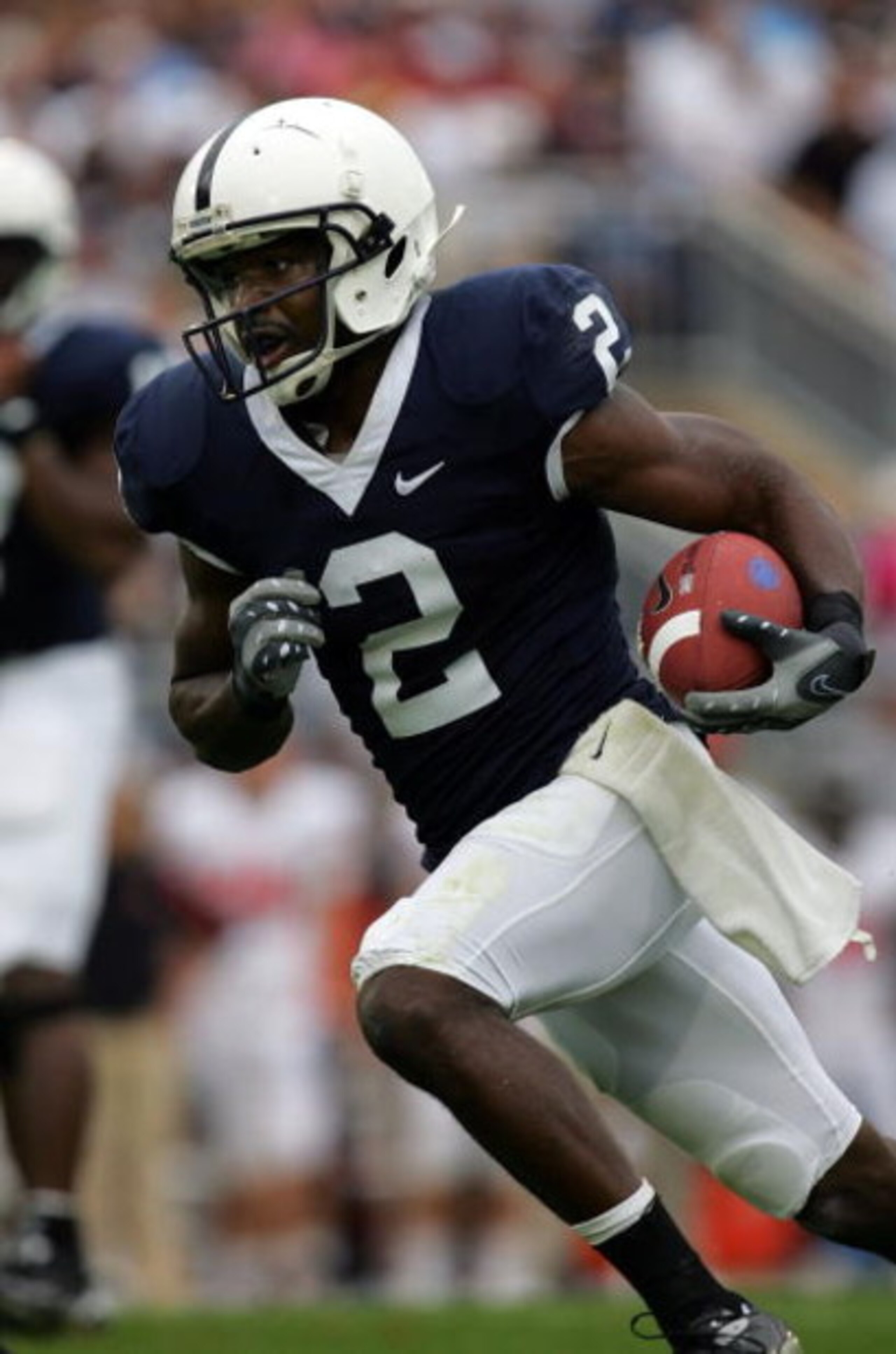 STATE COLLEGE, PA - SEPTEMBER 06: Wide receiver Derrick Williams #2 of the Penn State Nittany Lions runs against the Oregon State Beavers at Beaver Stadium on September 6, 2008 in State College, Pennsylvania. (Photo by Ronald Martinez/Getty Images) STATE COLLEGE, PA - SEPTEMBER 06: Wide receiver Derrick Williams #2 of the Penn State Nittany Lions runs against the Oregon State Beavers at Beaver Stadium on September 6, 2008 in State College, Pennsylvania. (Photo by Ronald Martinez/Getty Images)