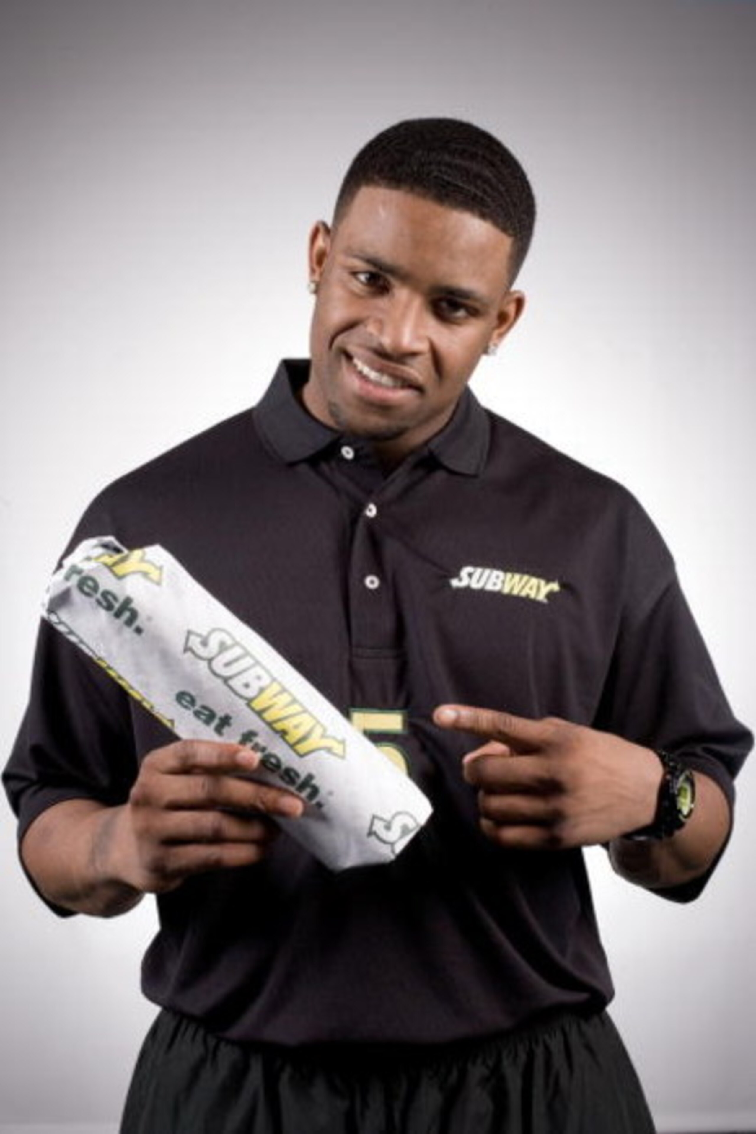 NEW YORK - APRIL 21: Football player Michael Crabtree poses for a portrait on April 21, 2009 in New York City. (Photo by Chris McGrath/Getty Images for Subway) NEW YORK - APRIL 21: Football player Michael Crabtree poses for a portrait on April 21, 2009 in New York City. (Photo by Chris McGrath/Getty Images for Subway)