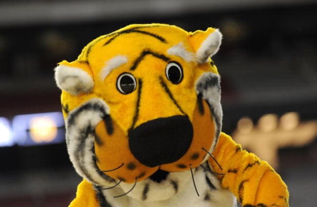 GLENDALE, AZ - MARCH 26:  The mascot of the Missouri Tigers performs during the game against the Memphis Tigers in the Sweet 16 of the NCAA Division I Men's Basketball Tournament at the University of Phoenix Stadium on March 26, 2009 in Glendale, Arizona.