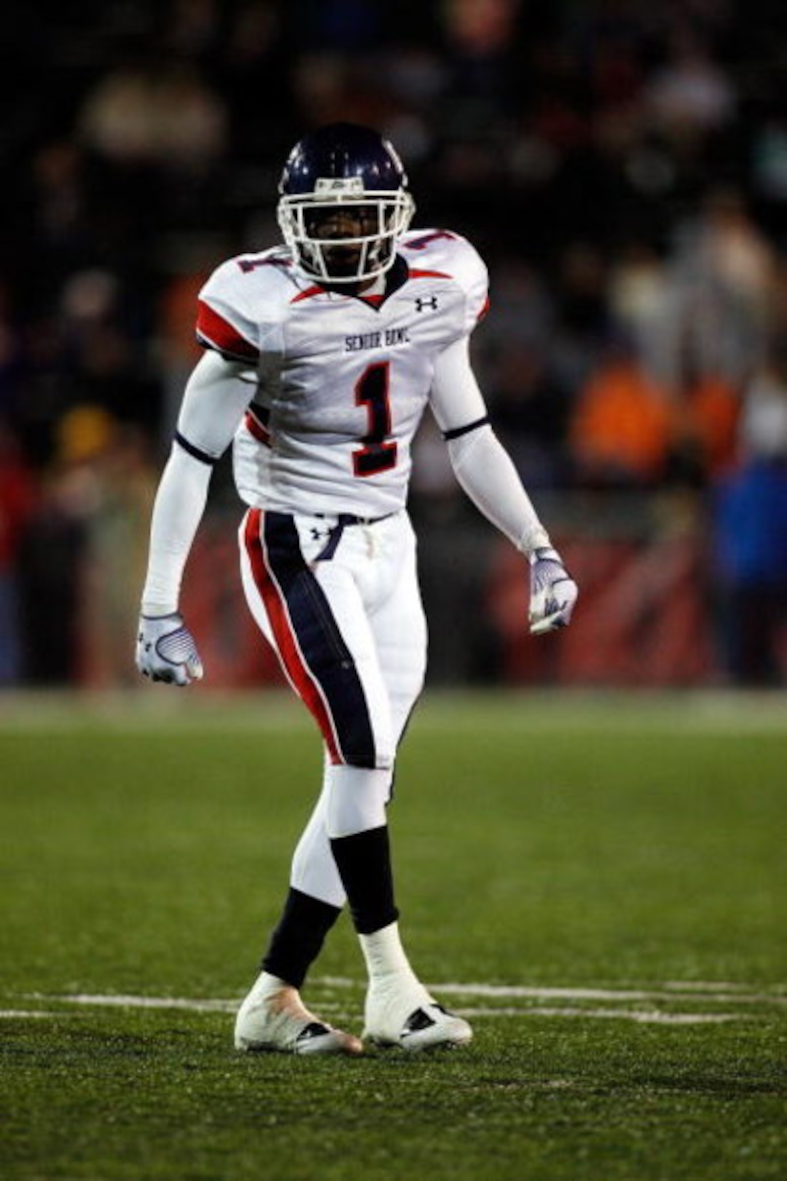 MOBILE, AL - JANUARY 24: Darius Butler #1 of North Team looks on against the South Team during the Under Armour Senior Bowl on January 24, 2009 at Ladd-Peebles Stadium in Mobile, Alabama. (Photo by Chris Graythen/Getty Images for Under Armour) MOBILE, AL - JANUARY 24: Darius Butler #1 of North Team looks on against the South Team during the Under Armour Senior Bowl on January 24, 2009 at Ladd-Peebles Stadium in Mobile, Alabama. (Photo by Chris Graythen/Getty Images for Under Armour)