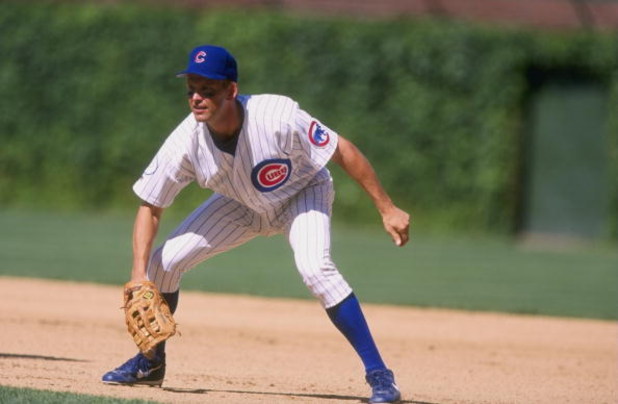 19 Jun 1998: Mark Grace #17 of the Chicago Cubs in action during a game against the Philadelphia Phillies at Wrigley Field in Chicago, Illinois. The Phillies defeated the Cubs 9-8.