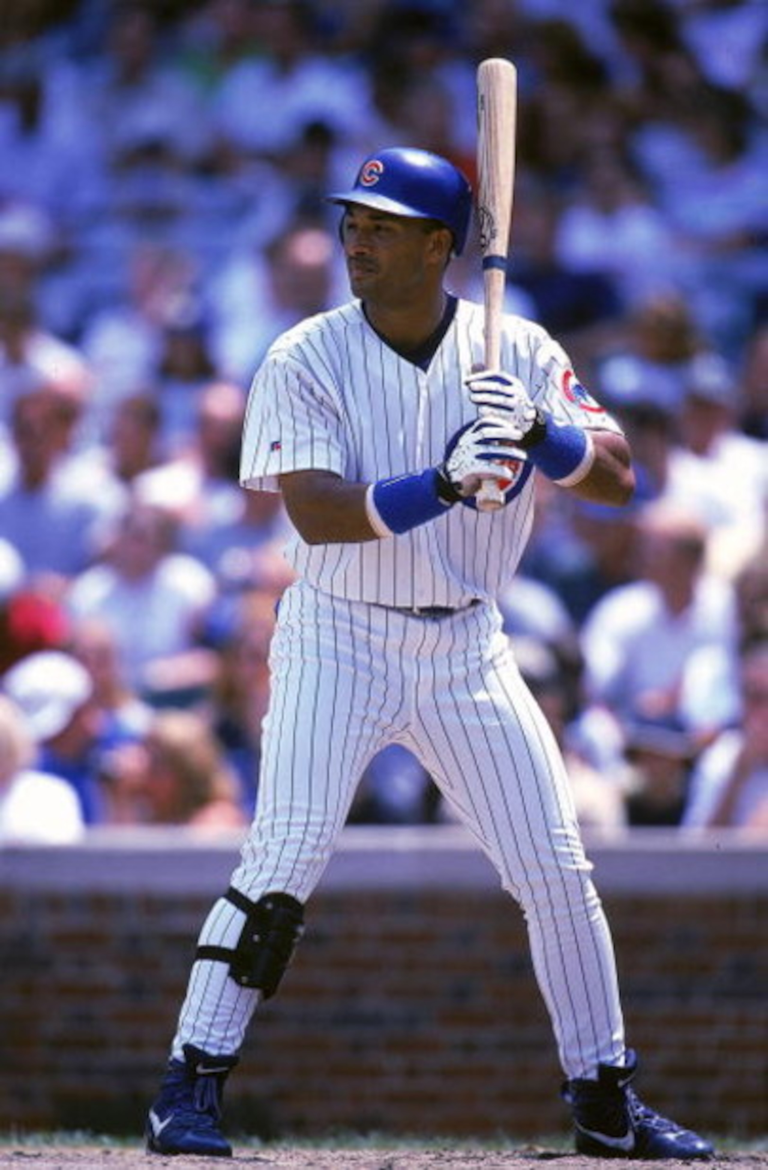 21 Jul 1999:  Henry Rodriguez #40 of the Chicago Cubs stands ready at bat during the game against the Kansas City Royals at Wrigley Field in Chicago, Illinois. The Cubs  defeated the Royals 8-7. Mandatory Credit: Matthew Stockman  /Allsport