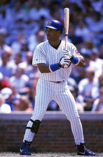 21 Jul 1999:  Henry Rodriguez #40 of the Chicago Cubs stands ready at bat during the game against the Kansas City Royals at Wrigley Field in Chicago, Illinois. The Cubs  defeated the Royals 8-7. Mandatory Credit: Matthew Stockman  /Allsport