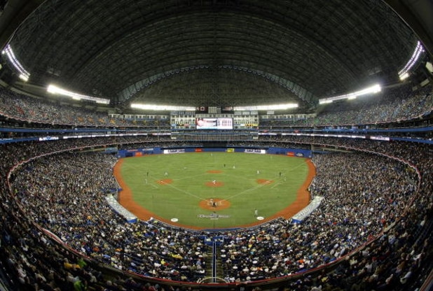 TORONTO - APRIL 6:  A general view of Rogers Centre as the Toronto Blue Jays face the Detroit Tigers during their MLB game at the Rogers Centre April 6, 2009 in Toronto, Ontario.(Photo By Dave Sandford/Getty Images)